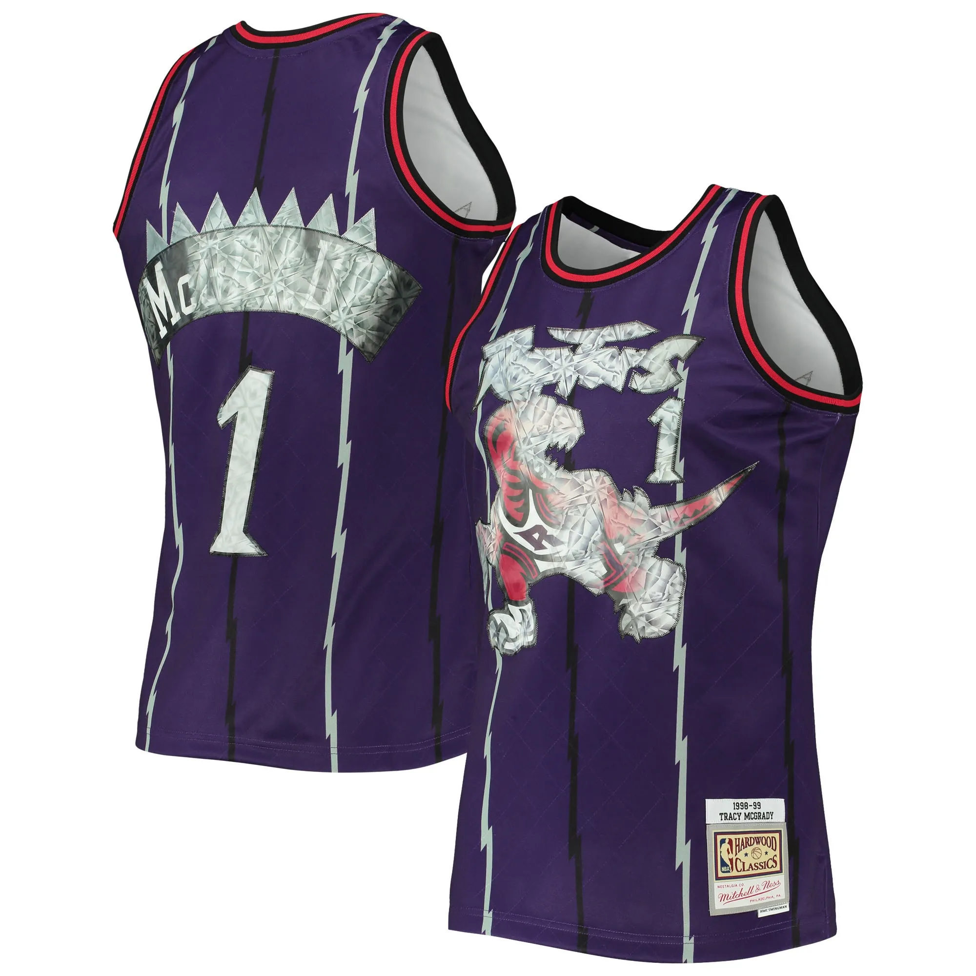 Tracy McGrady Toronto Raptors Mitchell & Ness 1998-99 Hardwood Classics NBA 75th Anniversary Diamond Swingman Jersey - Purple