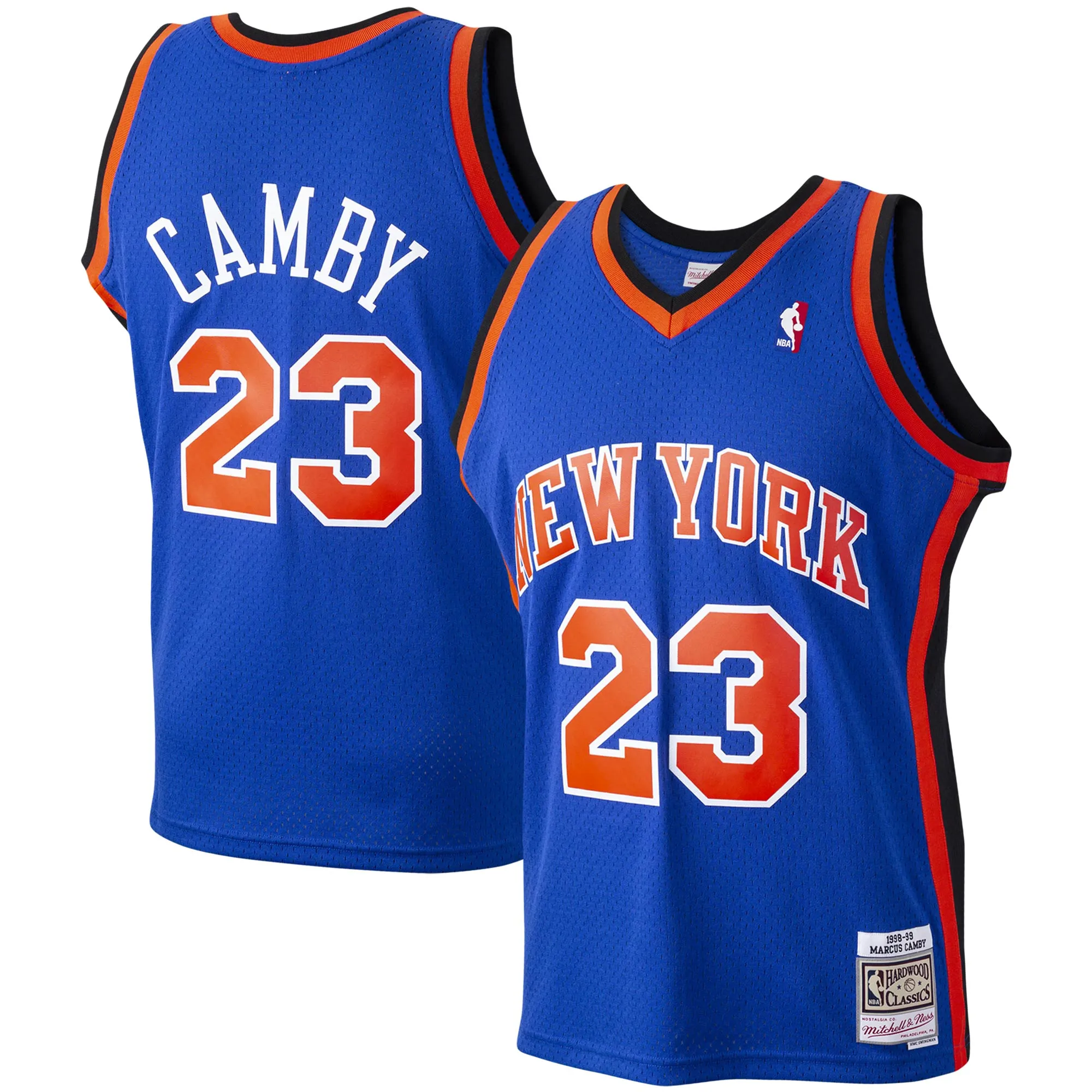 Marcus Camby New York Knicks Mitchell & Ness 1998-99 Hardwood Classics Swingman Jersey - Blue