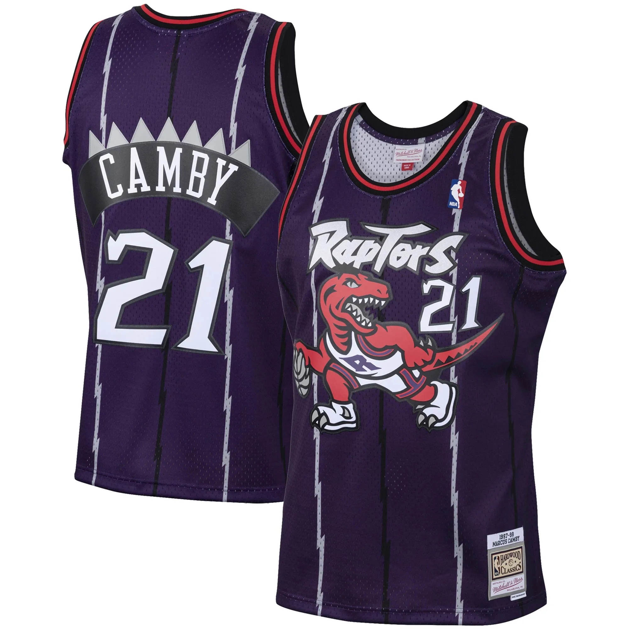 Marcus Camby Toronto Raptors Mitchell & Ness 1998-99 Hardwood Classics Swingman Jersey - Purple