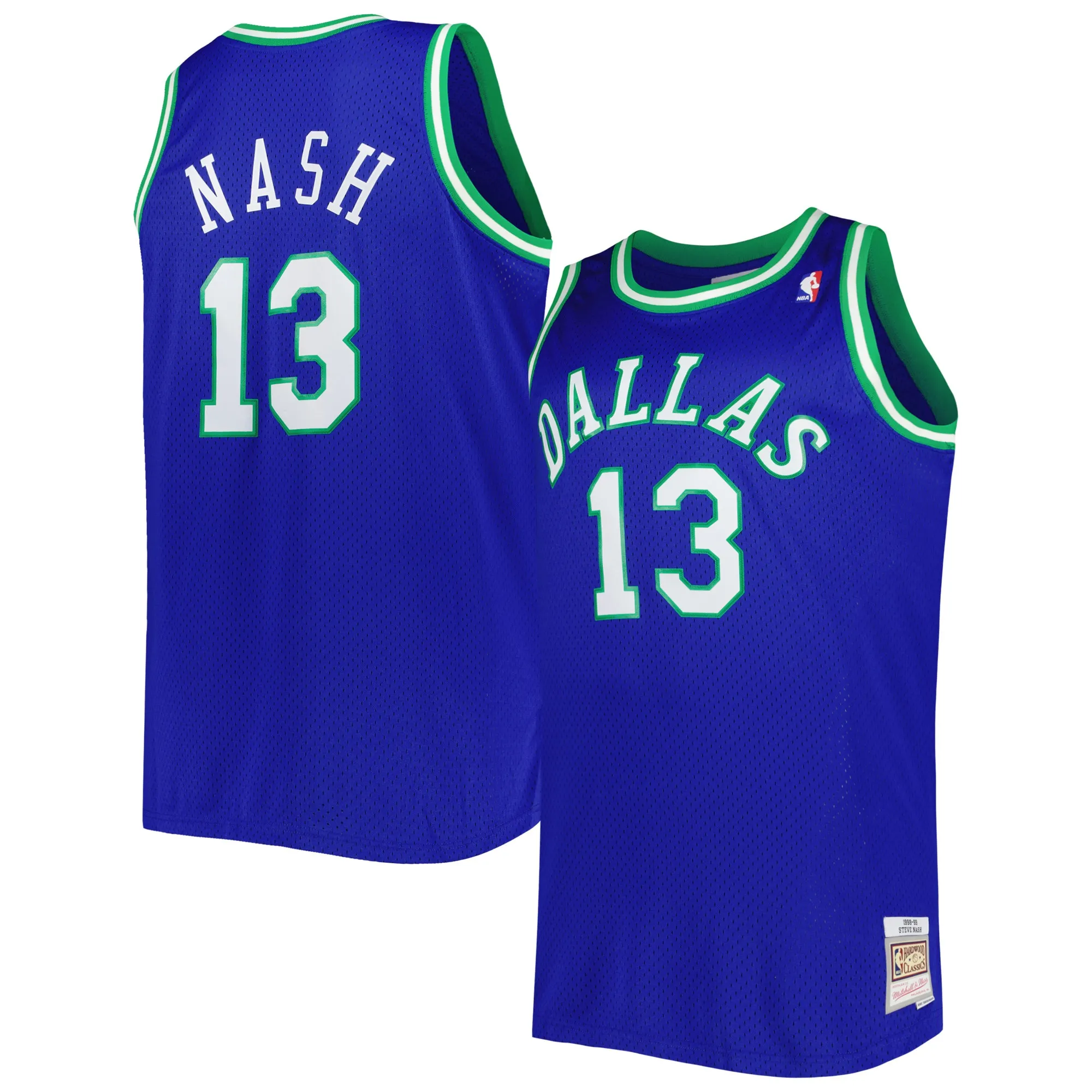 Steve Nash Dallas Mavericks Mitchell & Ness Big & Tall Hardwood Classics 1998-99 Swingman Jersey - Blue