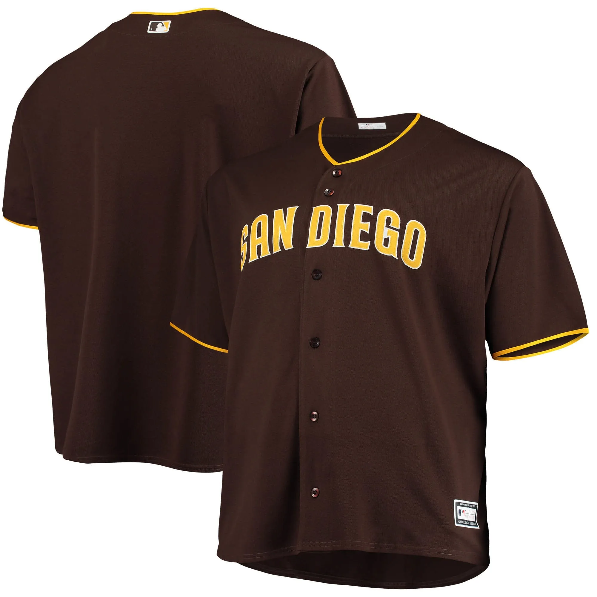 San Diego Padres Big & Tall Alternate Replica Team Jersey - Sand-Brown