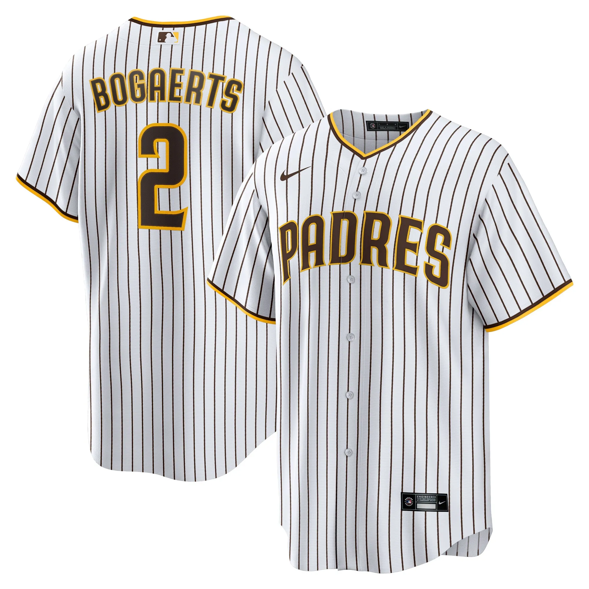Xander Bogaerts San Diego Padres Nike Home Official Replica Player Jersey - White-Brown