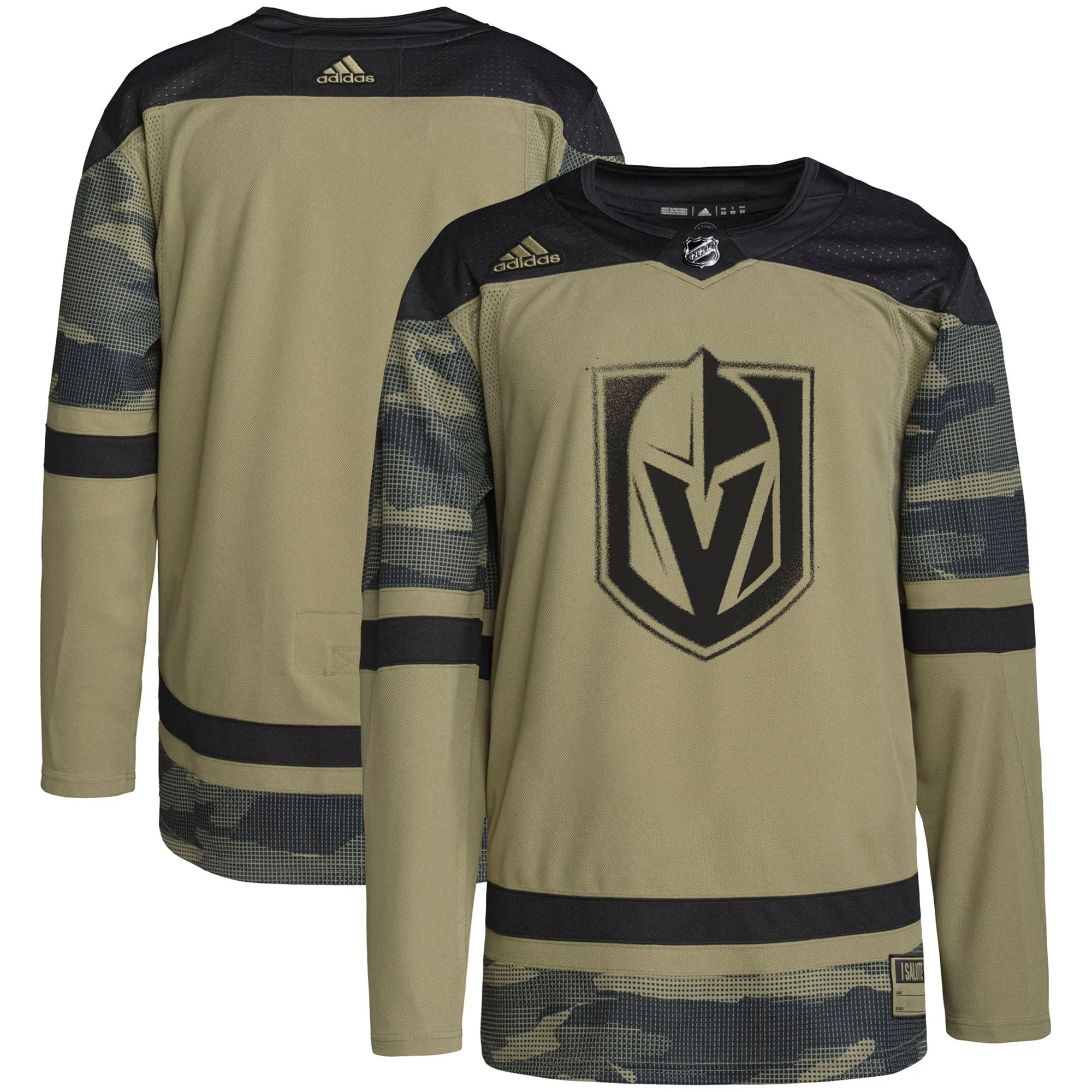 Vegas Golden Knights adidas Military Appreciation Team Authentic Practice Jersey - Camo