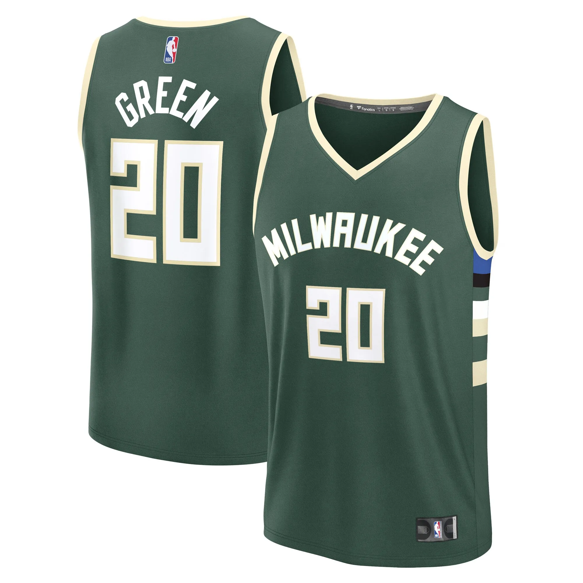 A.J. Green Milwaukee Bucks Fanatics Fast Break Replica Player Jersey - Icon Edition - Hunter Green