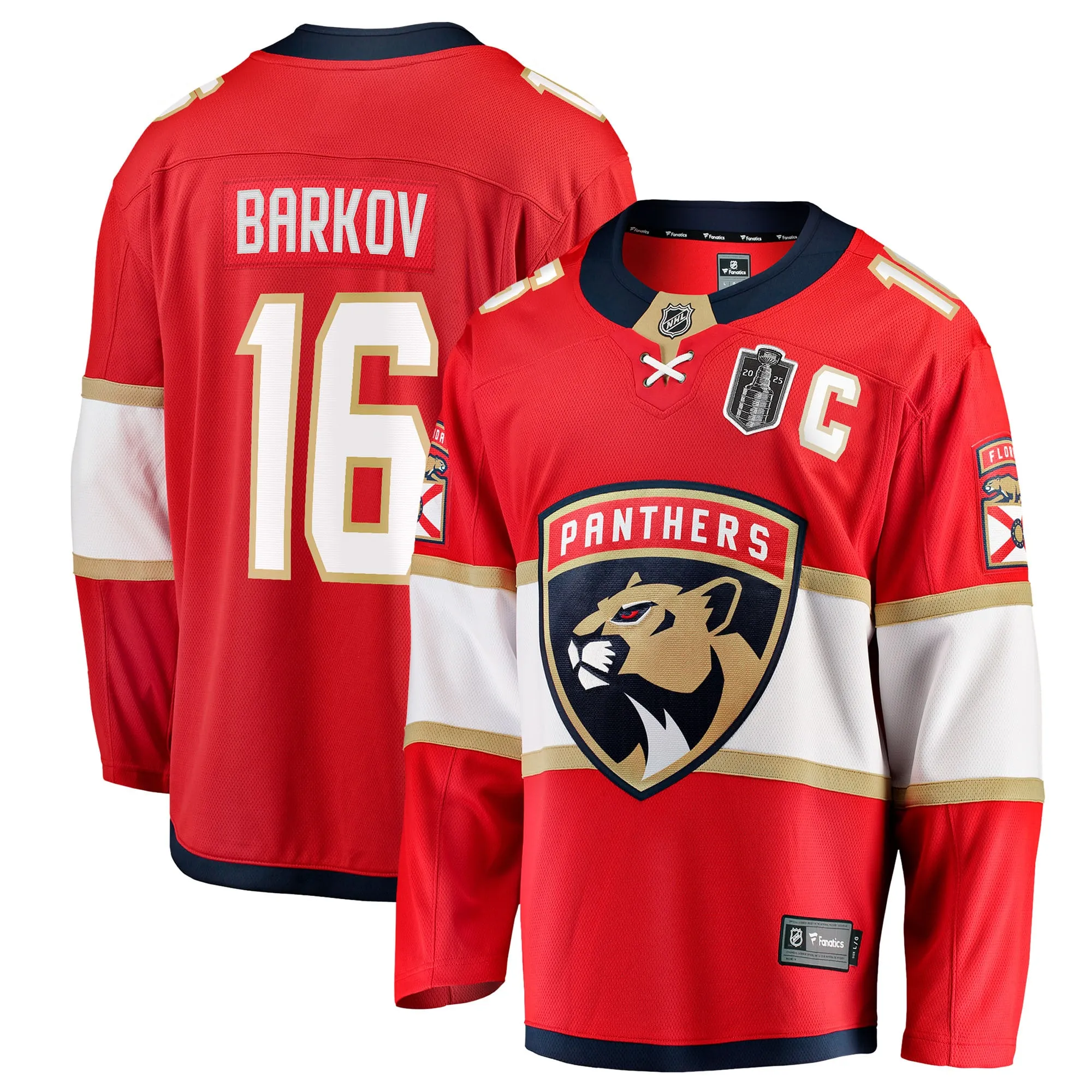 Aleksander Barkov Florida Panthers Fanatics 2025 Stanley Cup Final Home Breakaway Player Jersey - Red