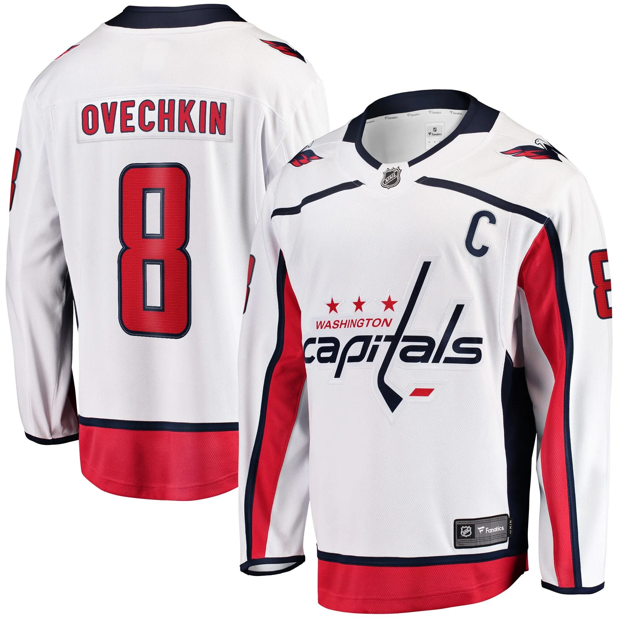 Alexander Ovechkin Washington Capitals Fanatics Away Premier Breakaway Player Jersey - White