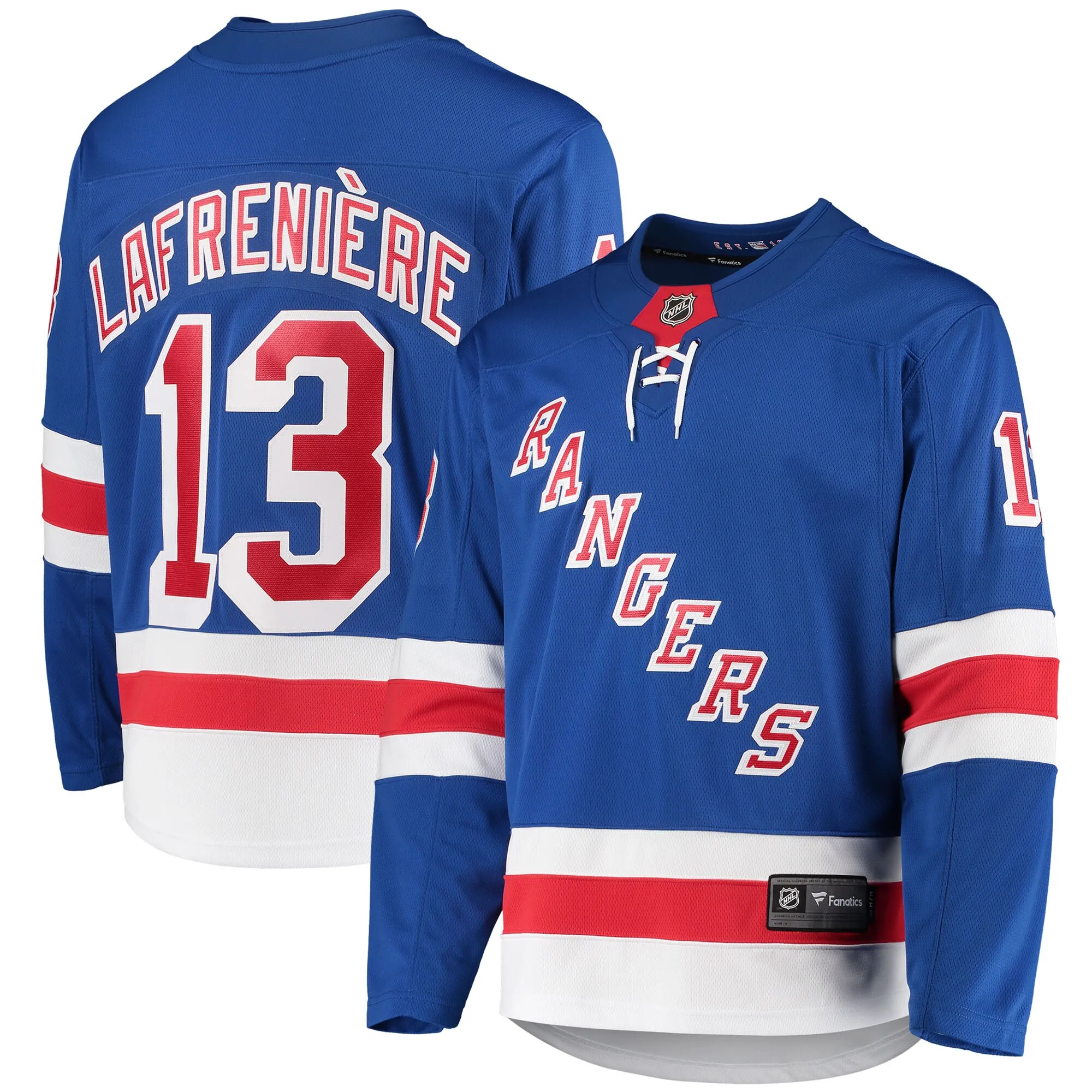 Alexis Lafrenière New York Rangers Fanatics Premier Breakaway Player Jersey - Blue
