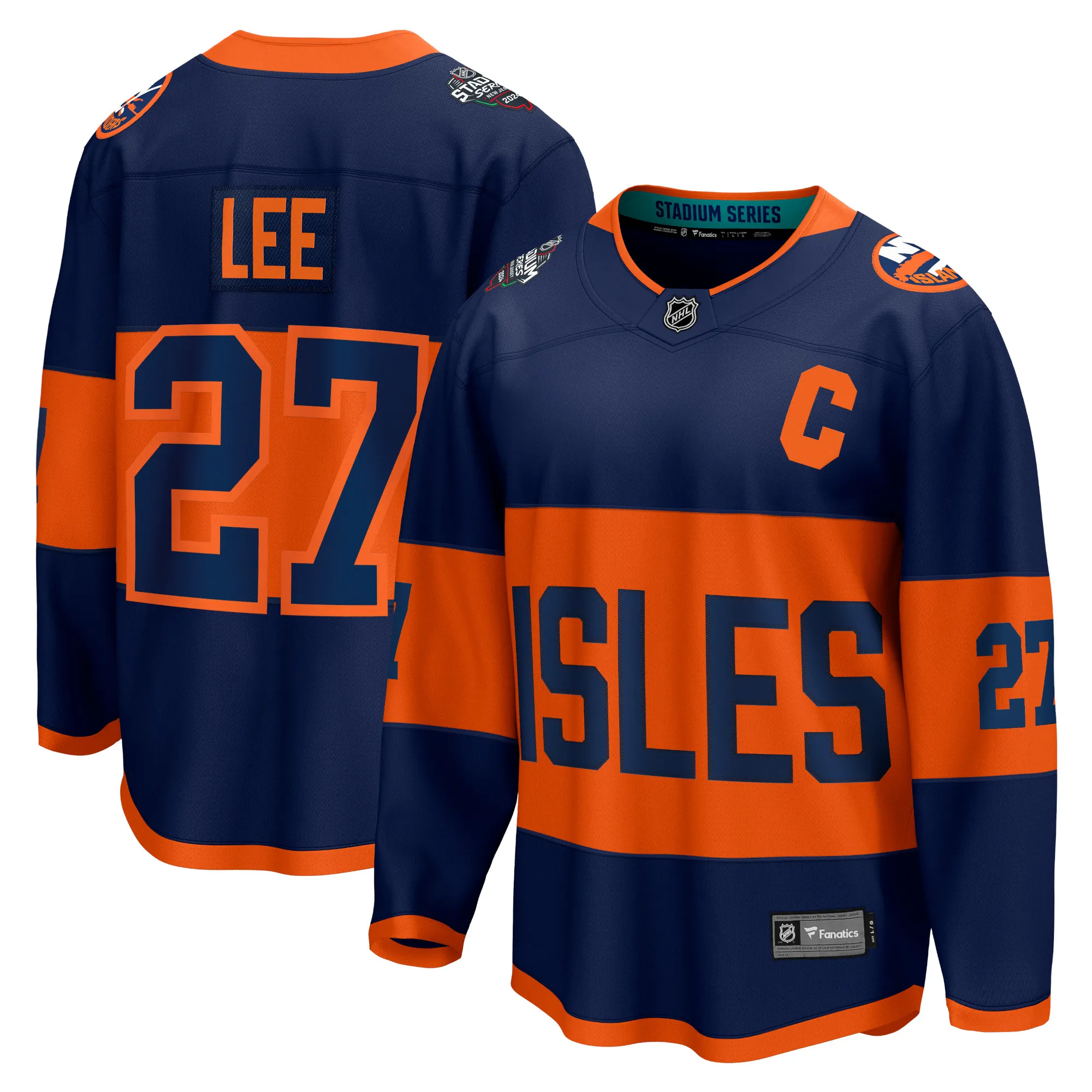 Anders Lee New York Islanders Fanatics 2024 NHL Stadium Series Breakaway Player Jersey – Navy