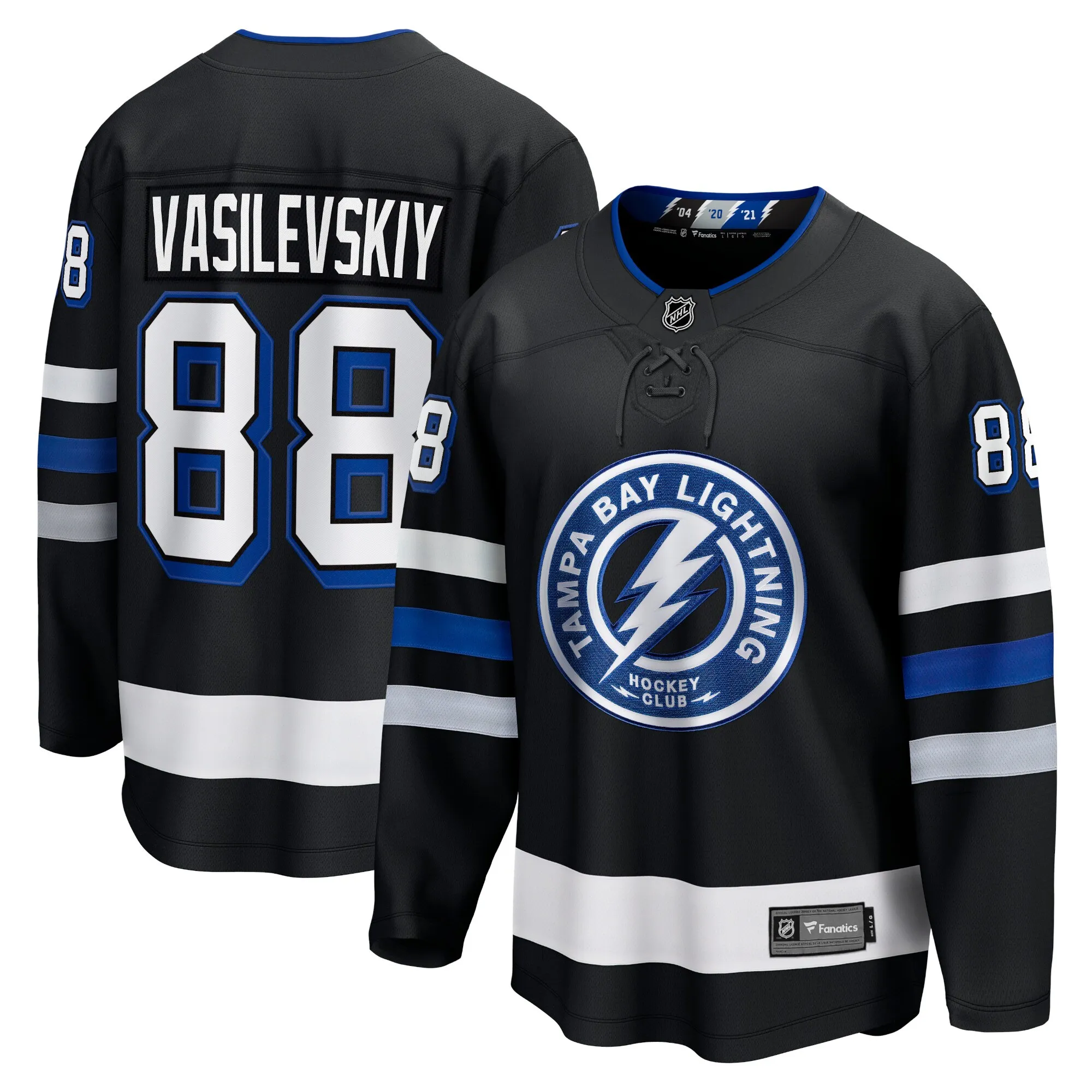 Andrei Vasilevskiy Tampa Bay Lightning Fanatics Alternate Premier Breakaway Player Jersey - Black