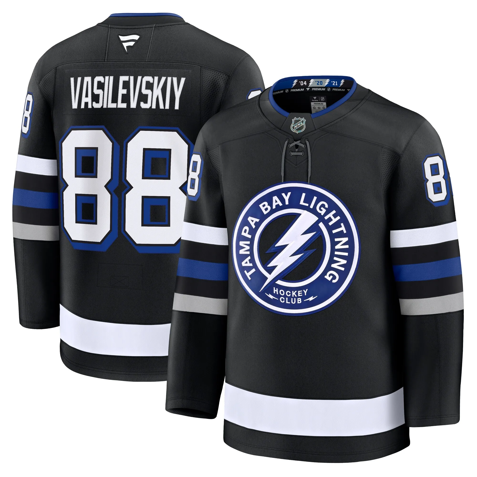 Andrei Vasilevskiy Tampa Bay Lightning Fanatics Alternate Premium Jersey - Black