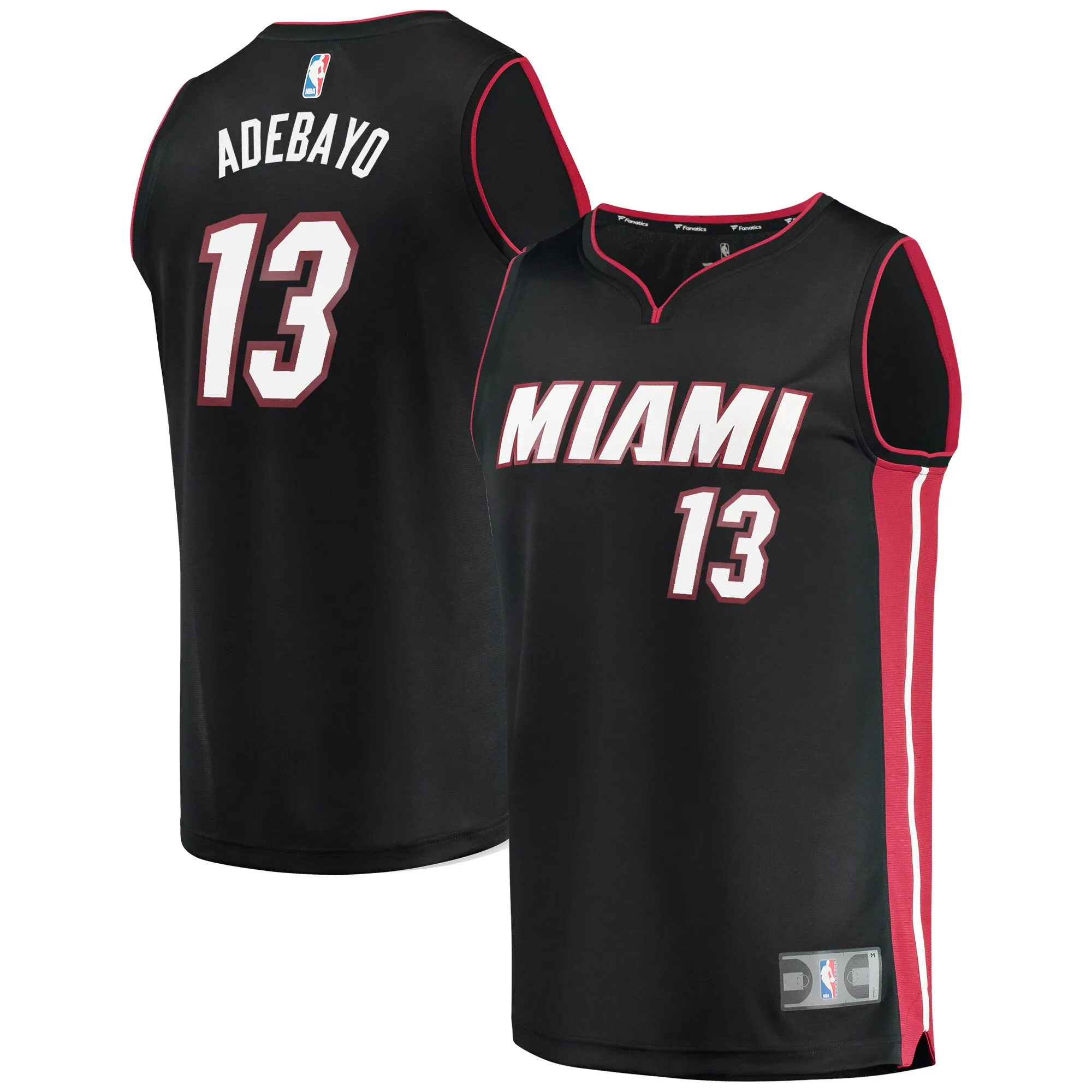 Bam Adebayo Miami Heat Fanatics Fast Break Replica Player Jersey - Icon Edition - Black