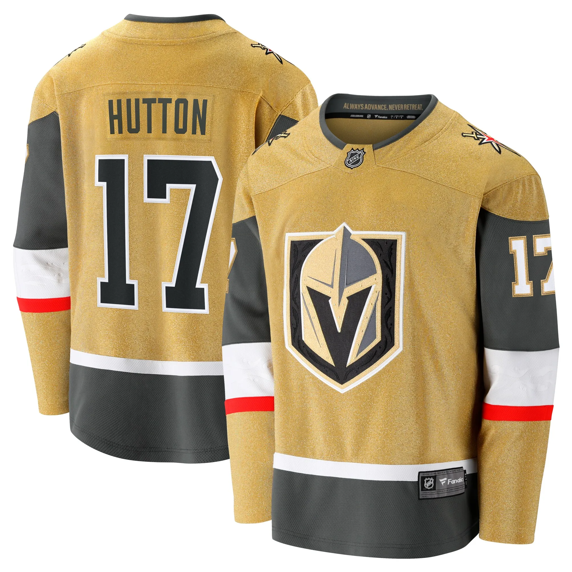 Ben Hutton Vegas Golden Knights Fanatics Home Premier Breakaway Player Jersey - Gold