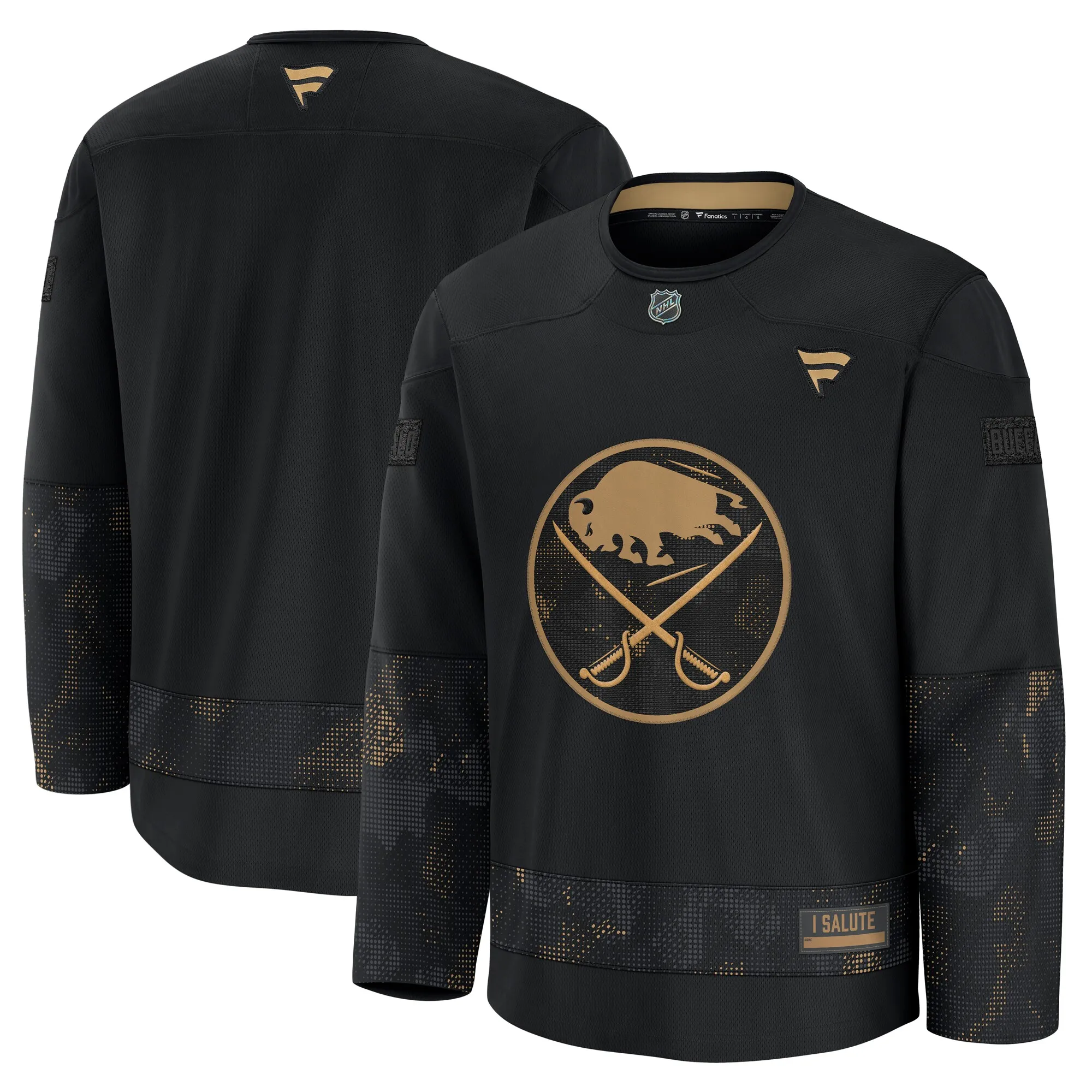 Buffalo Sabres Fanatics 2024 Military Appreciation Practice Jersey - Black