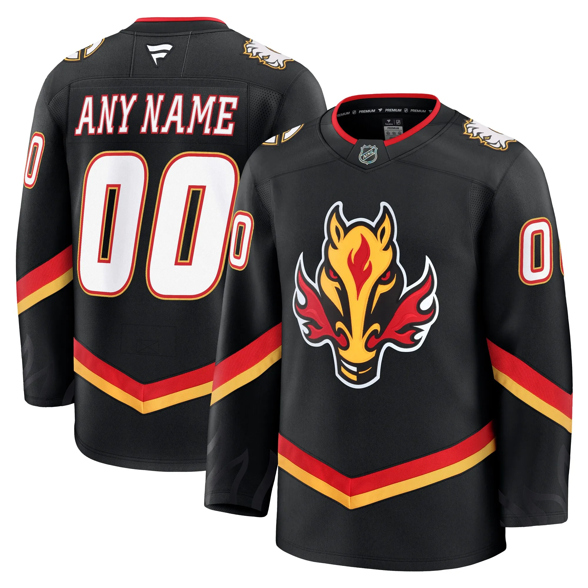 Calgary Flames Fanatics Alternate Premium Custom Jersey - Black