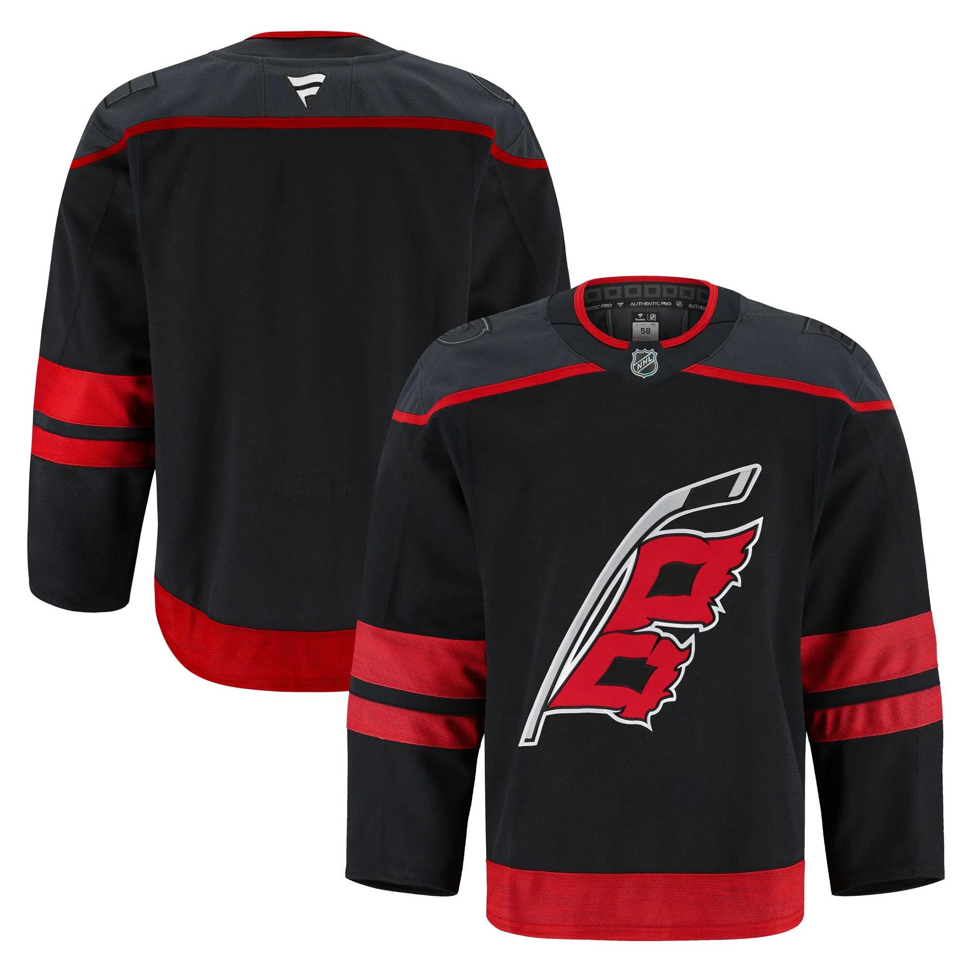 Carolina Hurricanes Fanatics Home Authentic Pro Jersey - Black