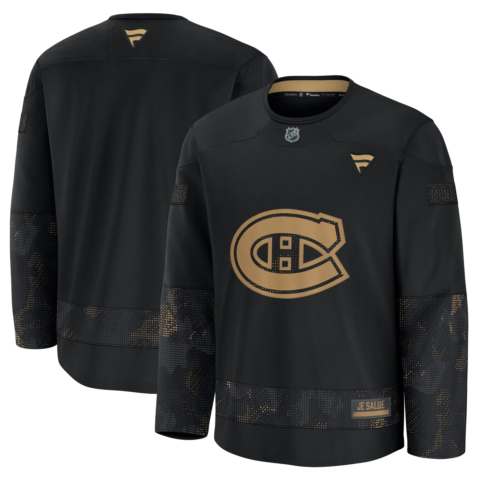 Montreal Canadiens Fanatics 2024 Military Appreciation Practice Jersey - Black