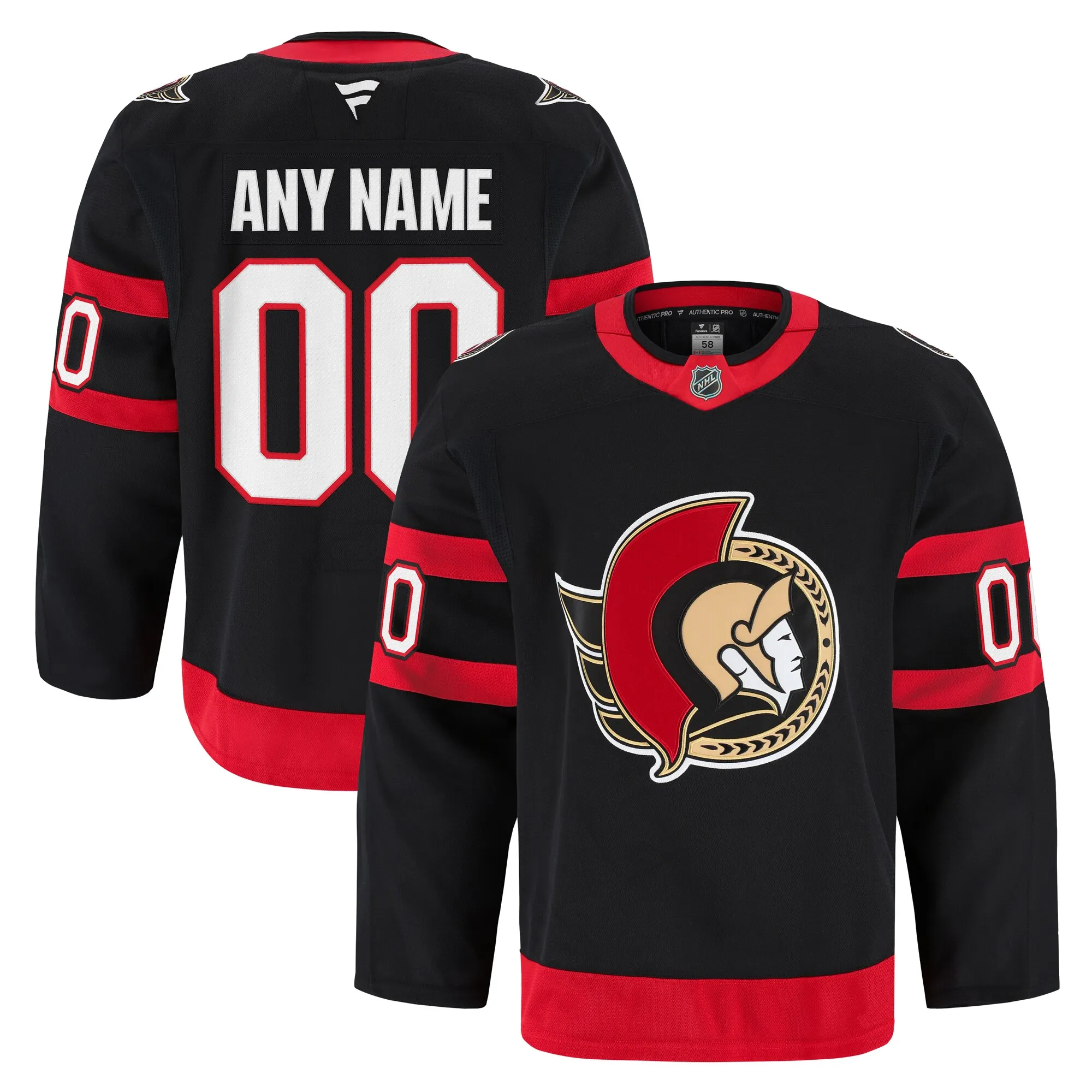 Ottawa Senators Fanatics Home Authentic Pro Custom Jersey - Black