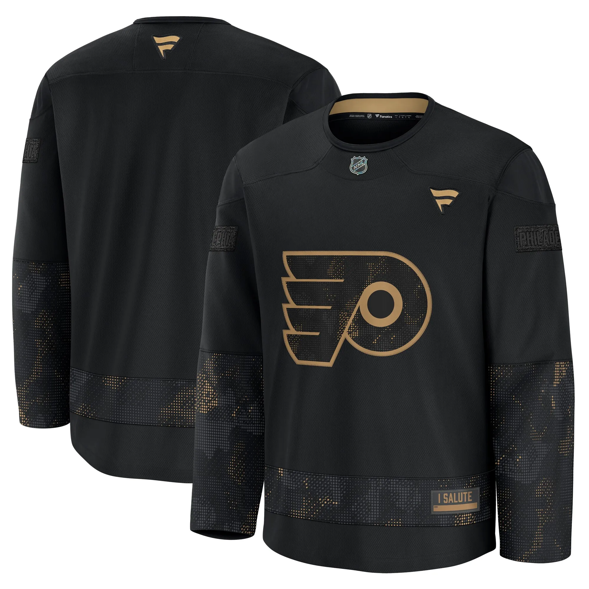 Philadelphia Flyers Fanatics 2024 Military Appreciation Practice Jersey - Black