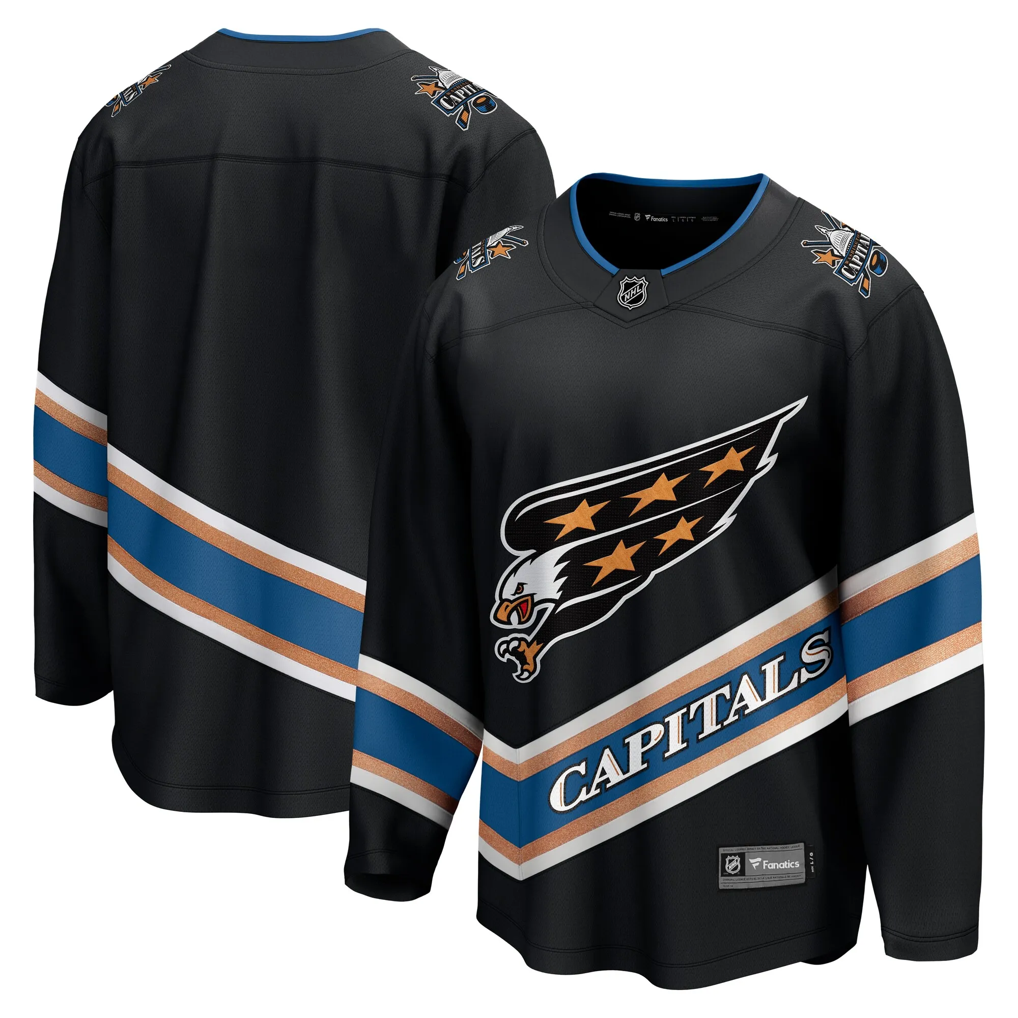 Washington Capitals Fanatics Alternate 50th Anniversary Breakaway Jersey - Black
