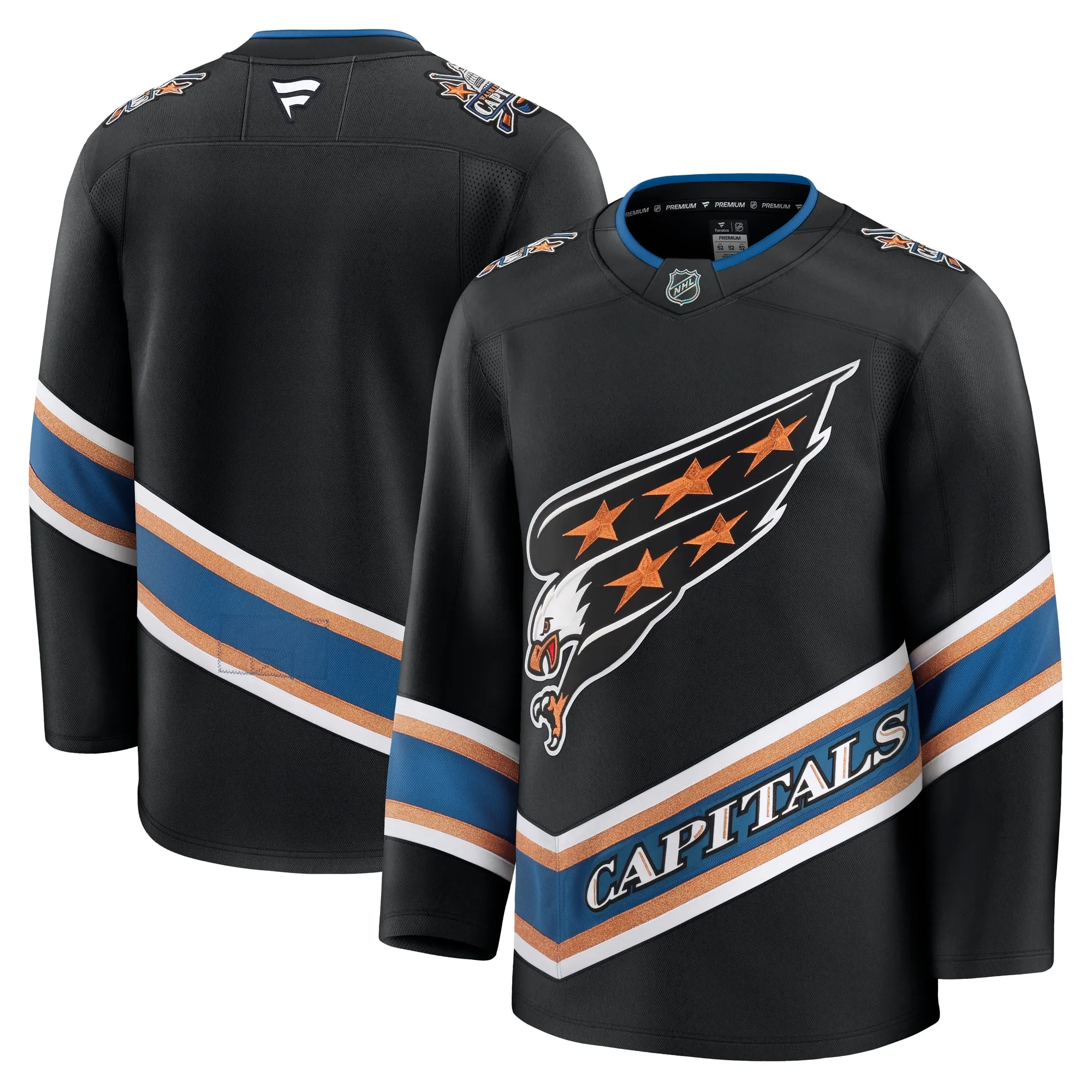 Washington Capitals Fanatics Alternate 50th Anniversary Premium Jersey - Black