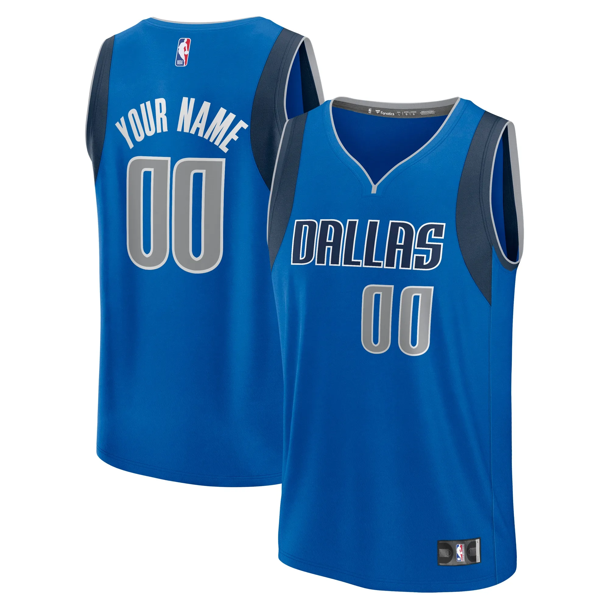 Dallas Mavericks Fanatics Fast Break Custom Jersey - Icon Edition - Blue