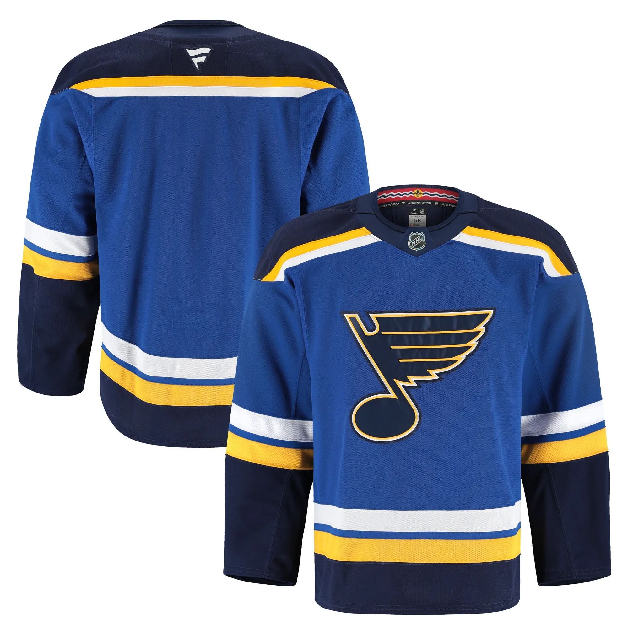 St. Louis Blues Fanatics Home Authentic Pro Jersey - Blue