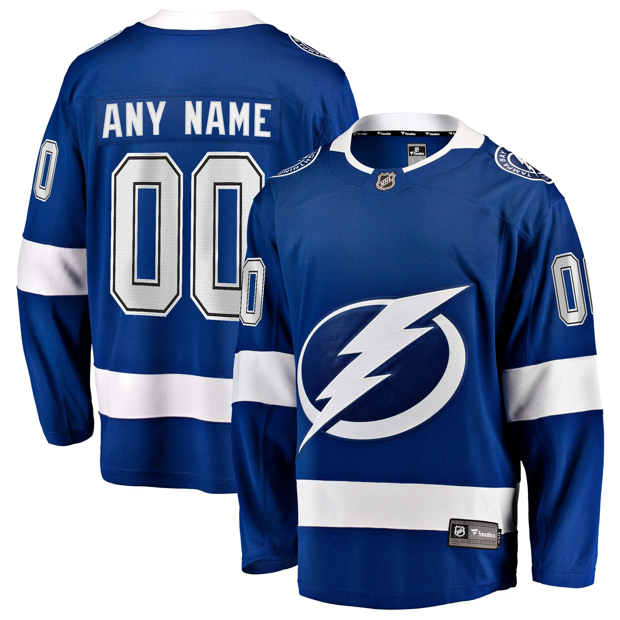 Tampa Bay Lightning Fanatics Home Breakaway Custom Jersey - Blue