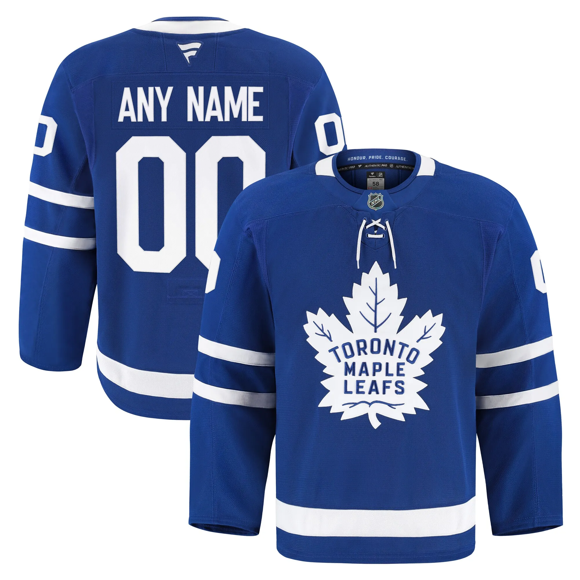 Toronto Maple Leafs Fanatics Home Authentic Pro Custom Jersey - Blue