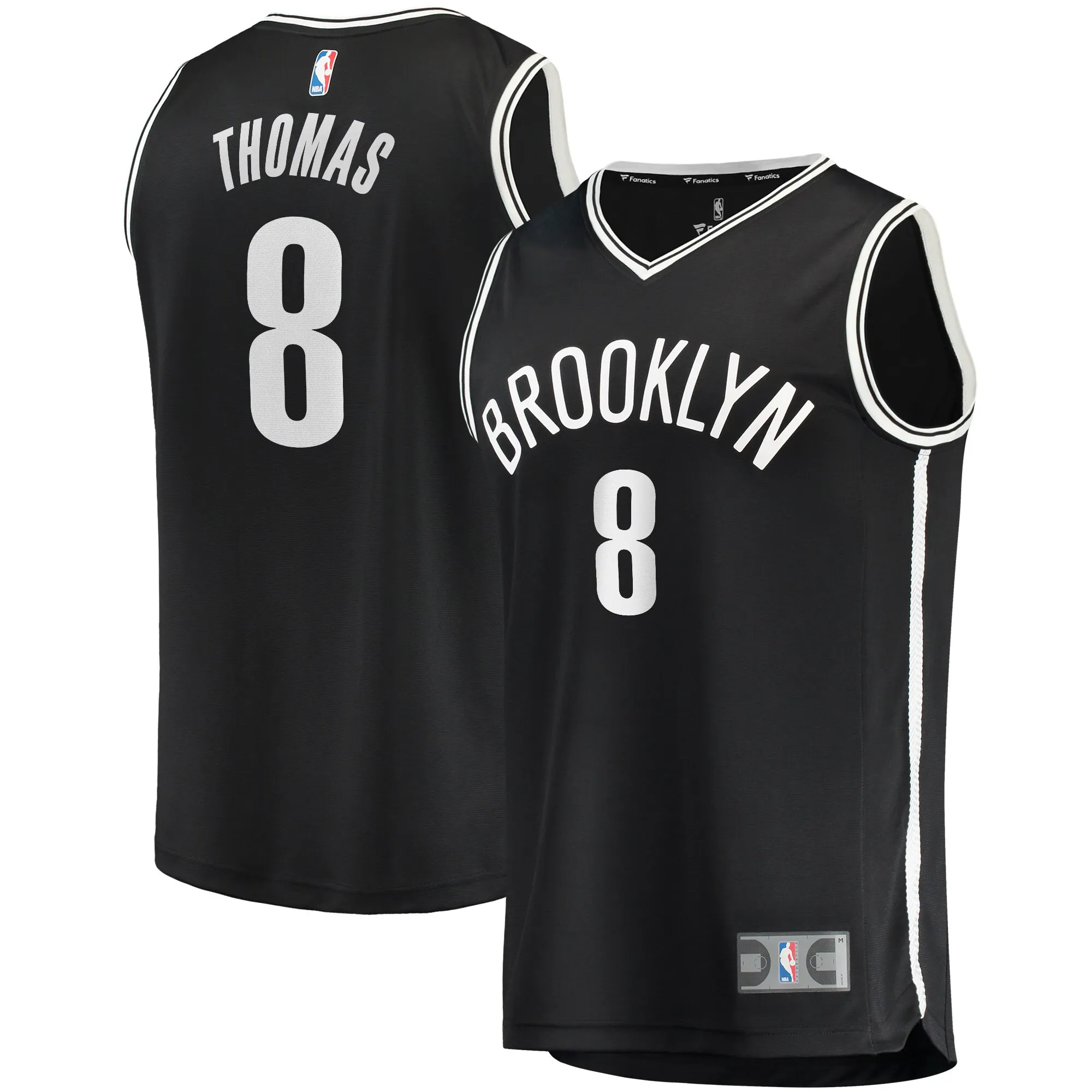 Cam Thomas Brooklyn Nets Fanatics 2021 NBA Draft First Round Pick Fast Break Replica Jersey Black - Icon Edition