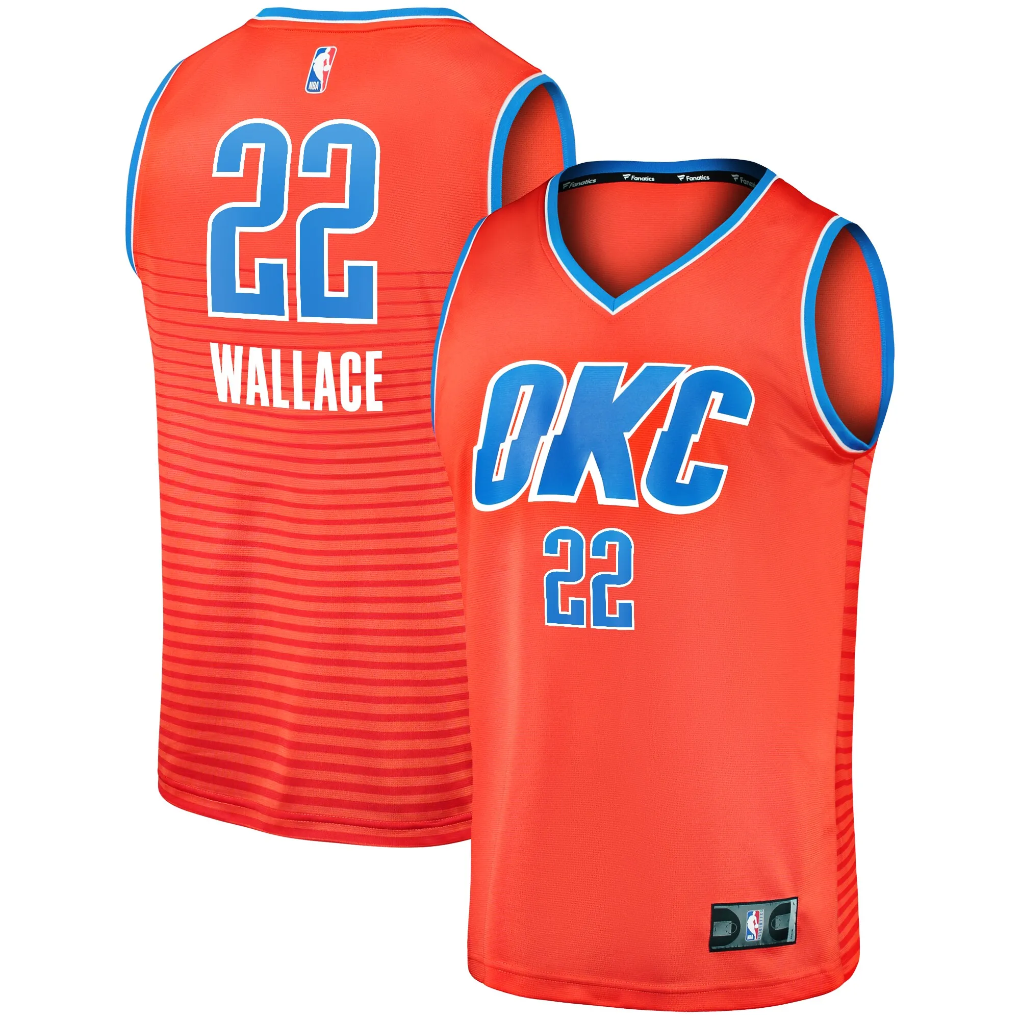 Cason Wallace Oklahoma City Thunder Fanatics Fast Break Replica Player Jersey - Statement Edition - Orange