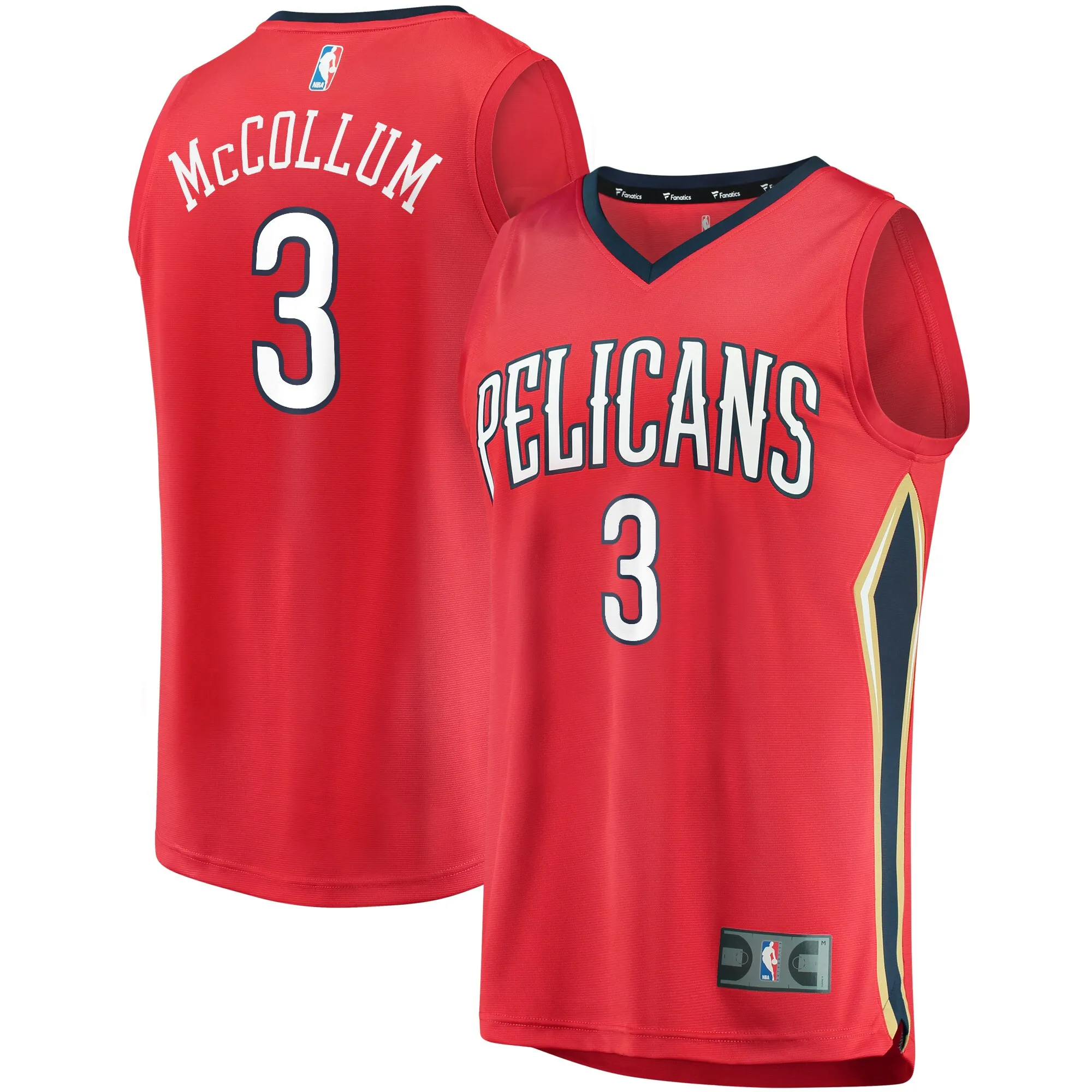 C.J. McCollum New Orleans Pelicans Fanatics Fast Break Replica Player Jersey - Statement Edition - Red