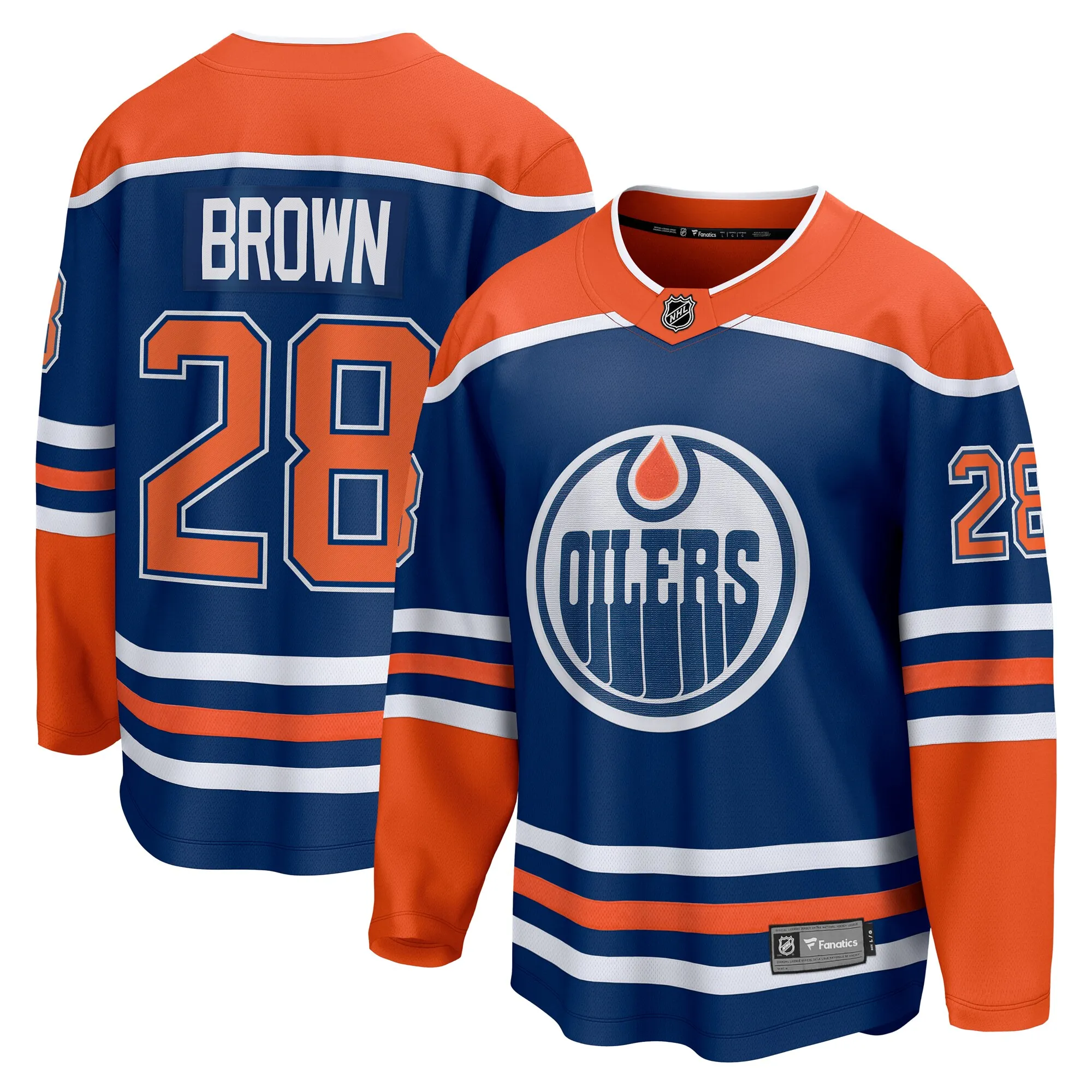 Connor Brown Edmonton Oilers Fanatics Home Breakaway Jersey - Royal