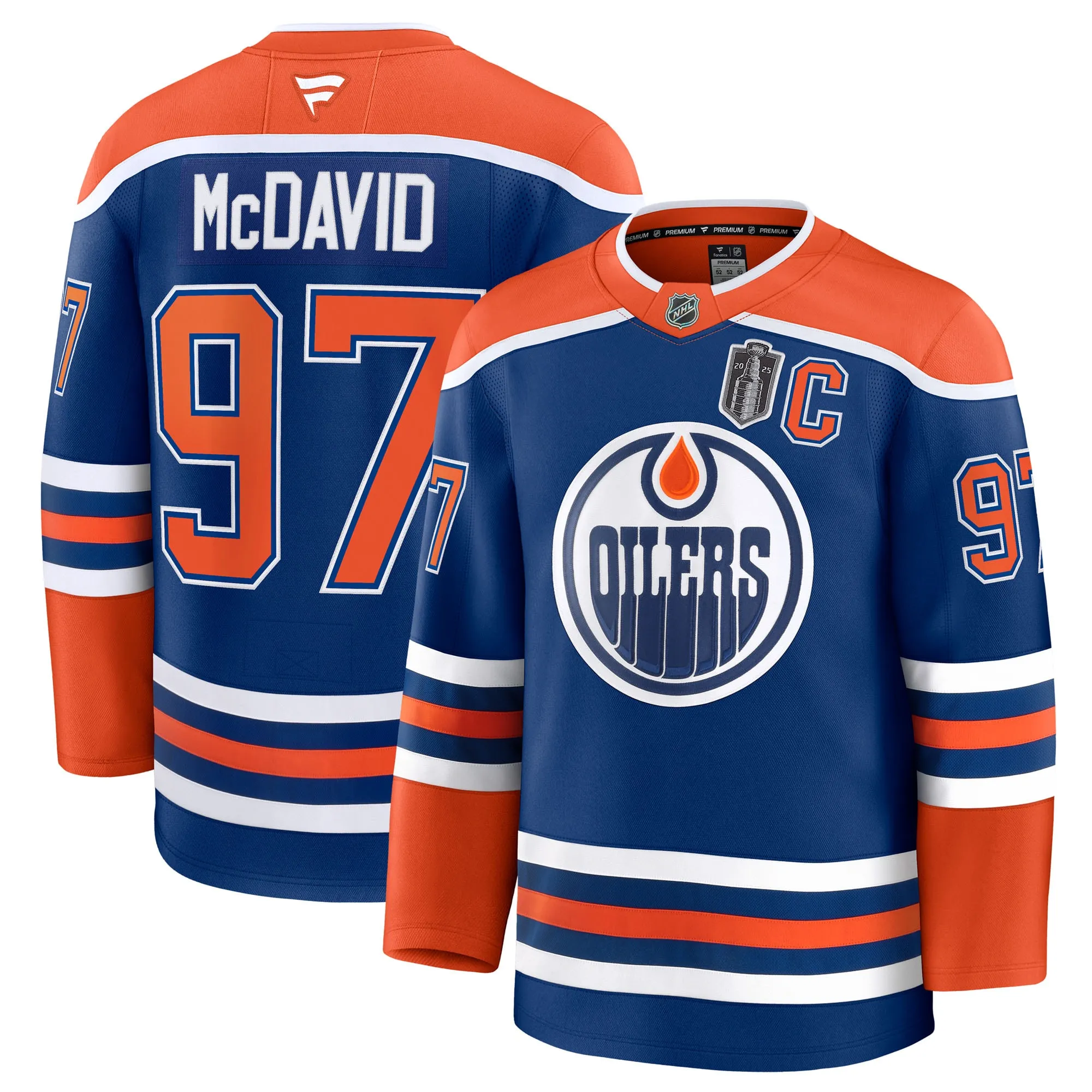 Connor McDavid Edmonton Oilers Fanatics 2025 Stanley Cup Final Home Premium Jersey - Royal