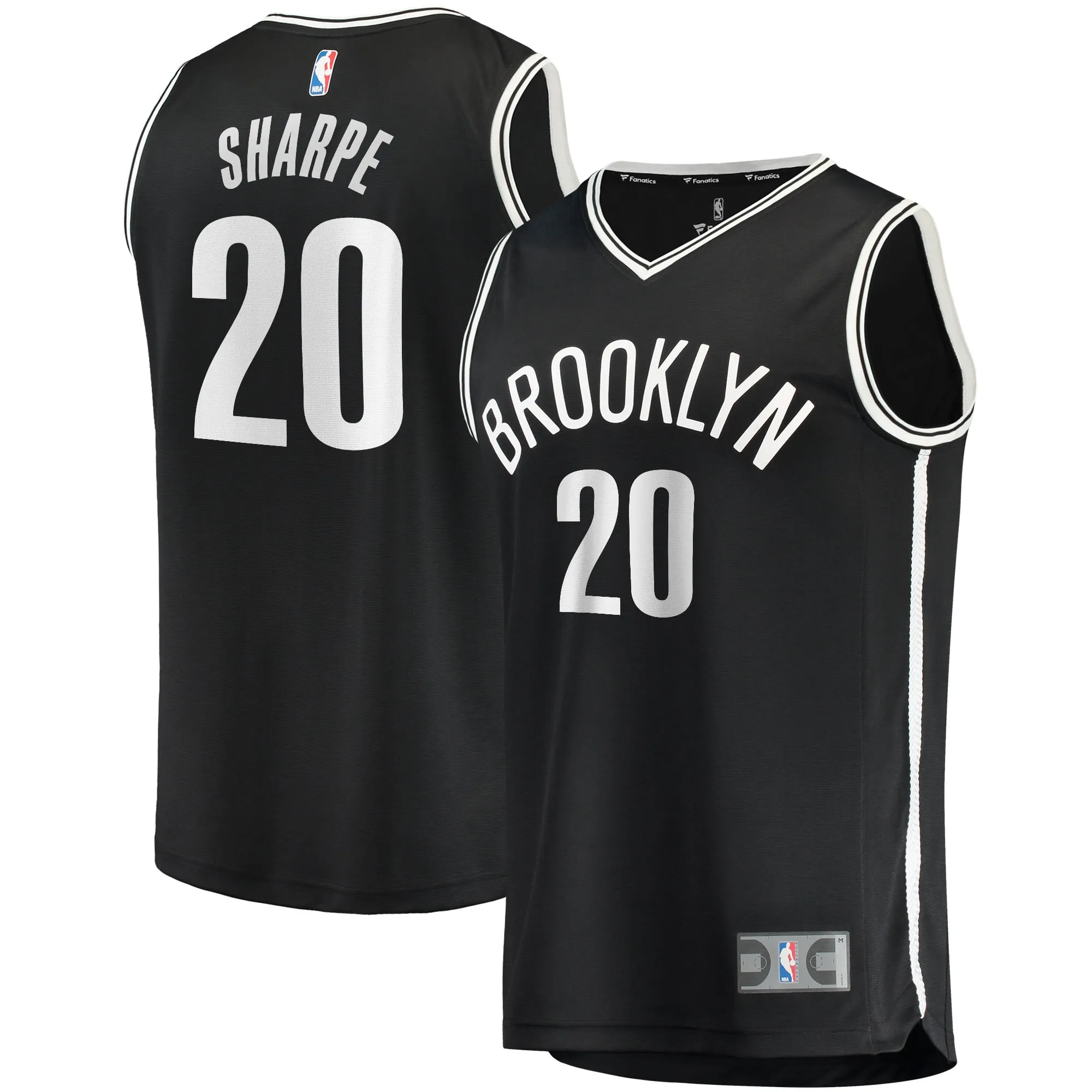 Day'Ron Sharpe Brooklyn Nets Fanatics Fast Break Replica Jersey - Icon Edition - Black