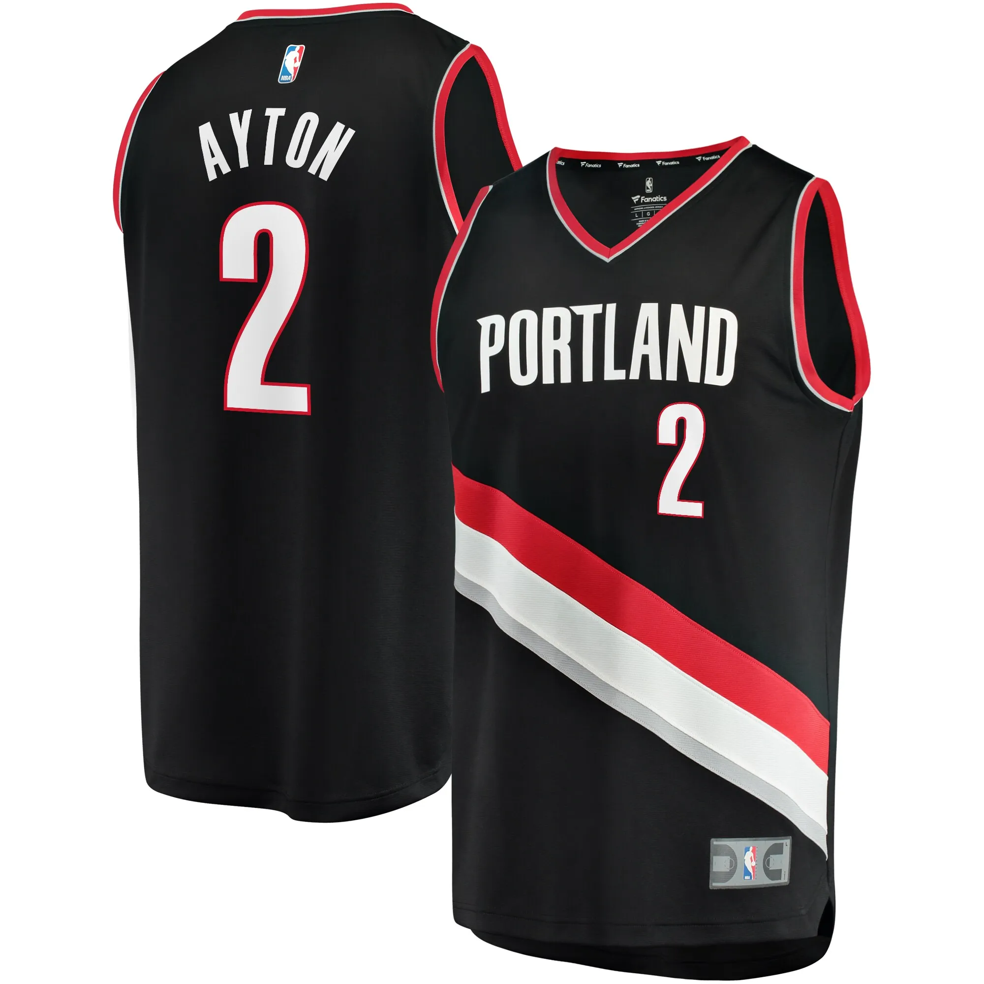 Deandre Ayton Portland Trail Blazers Fanatics Fast Break Player Jersey - Icon Edition - Black