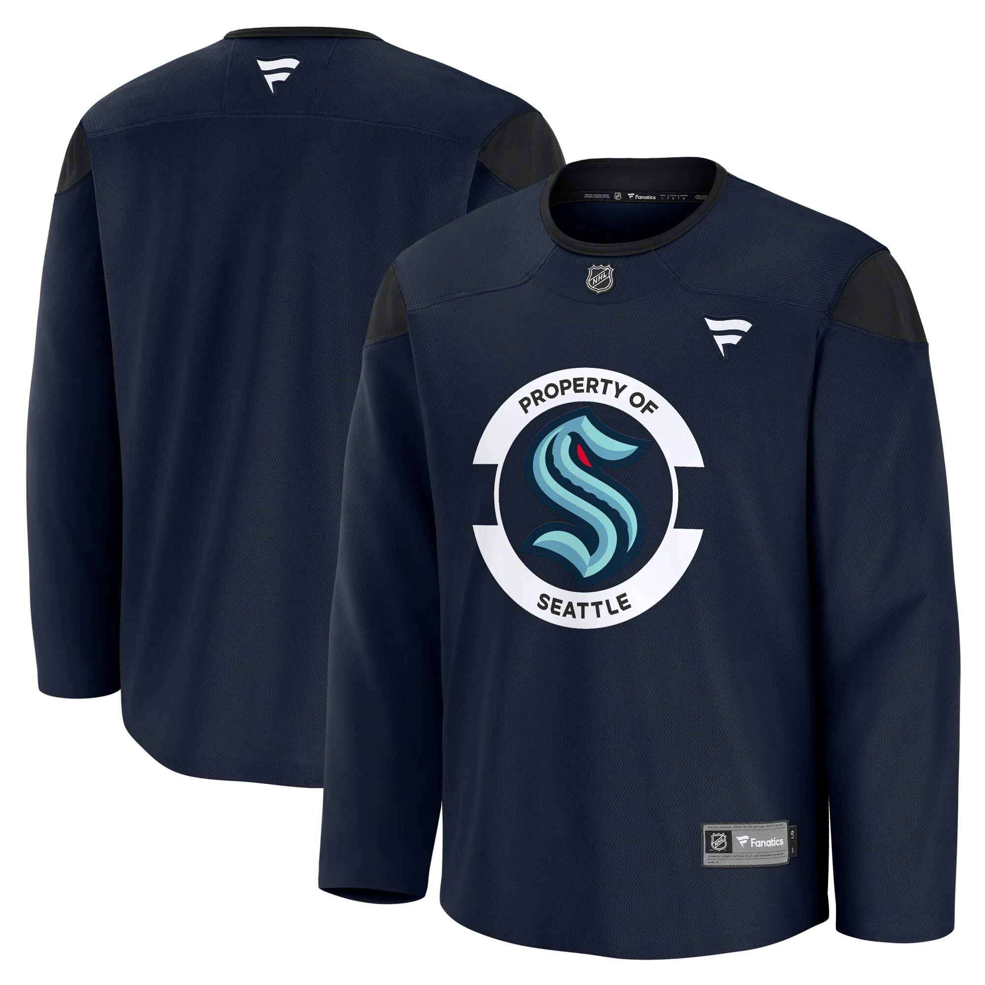 Seattle Kraken Fanatics Team Practice Jersey - Deep Sea Blue