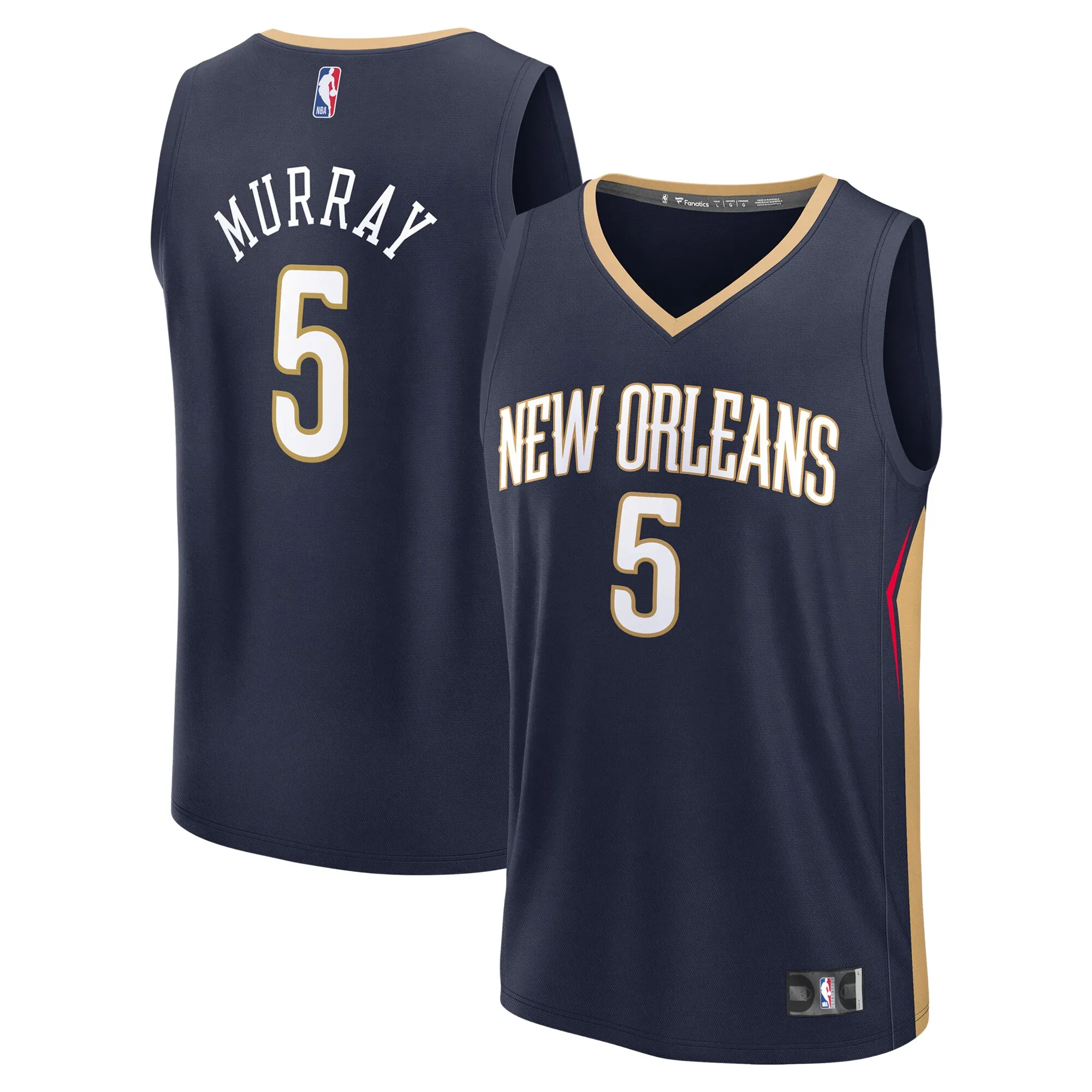 Dejounte Murray New Orleans Pelicans Fanatics Fast Break Replica Player Jersey - Icon Edition - Navy