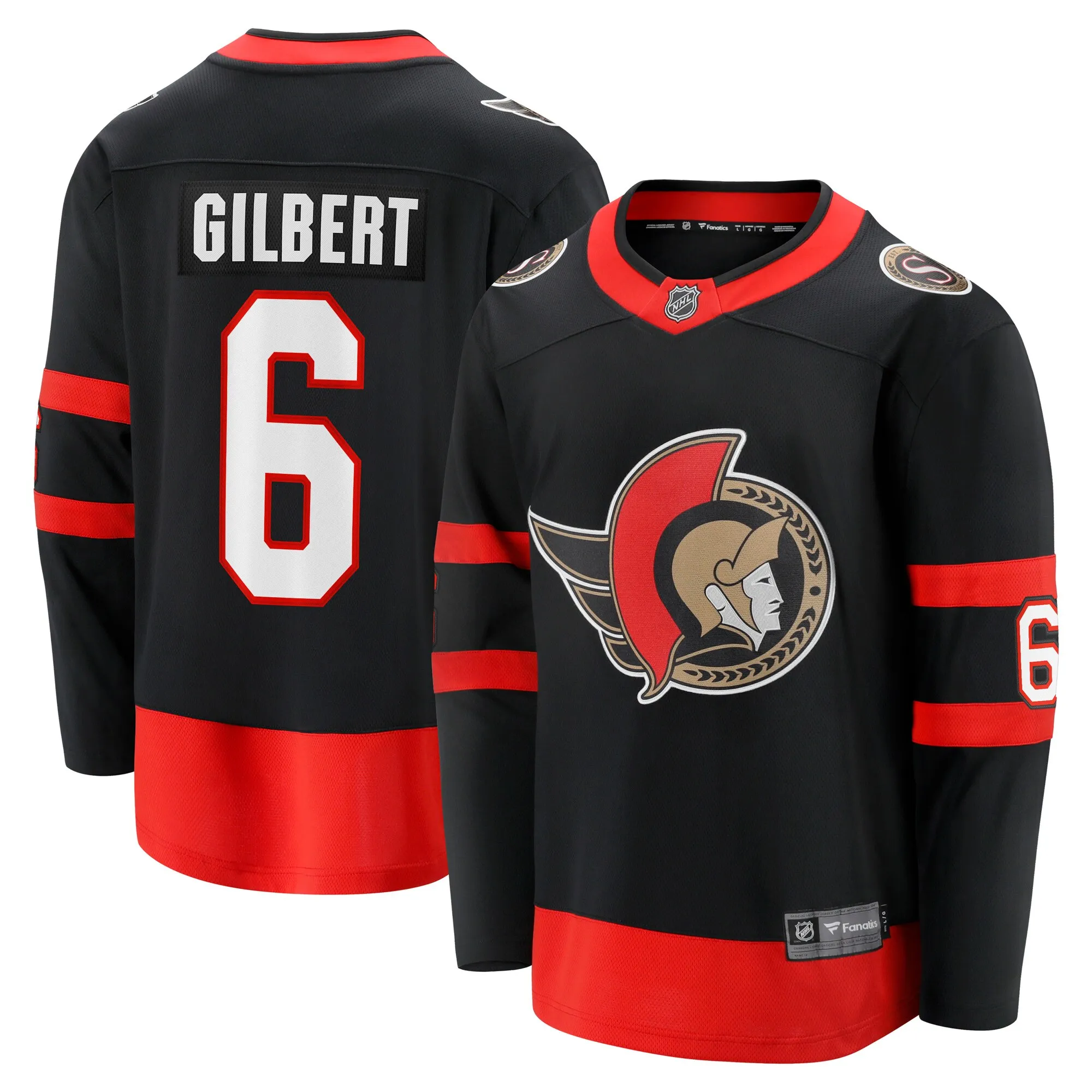 Dennis Gilbert Ottawa Senators Fanatics Home Breakaway Jersey - Black