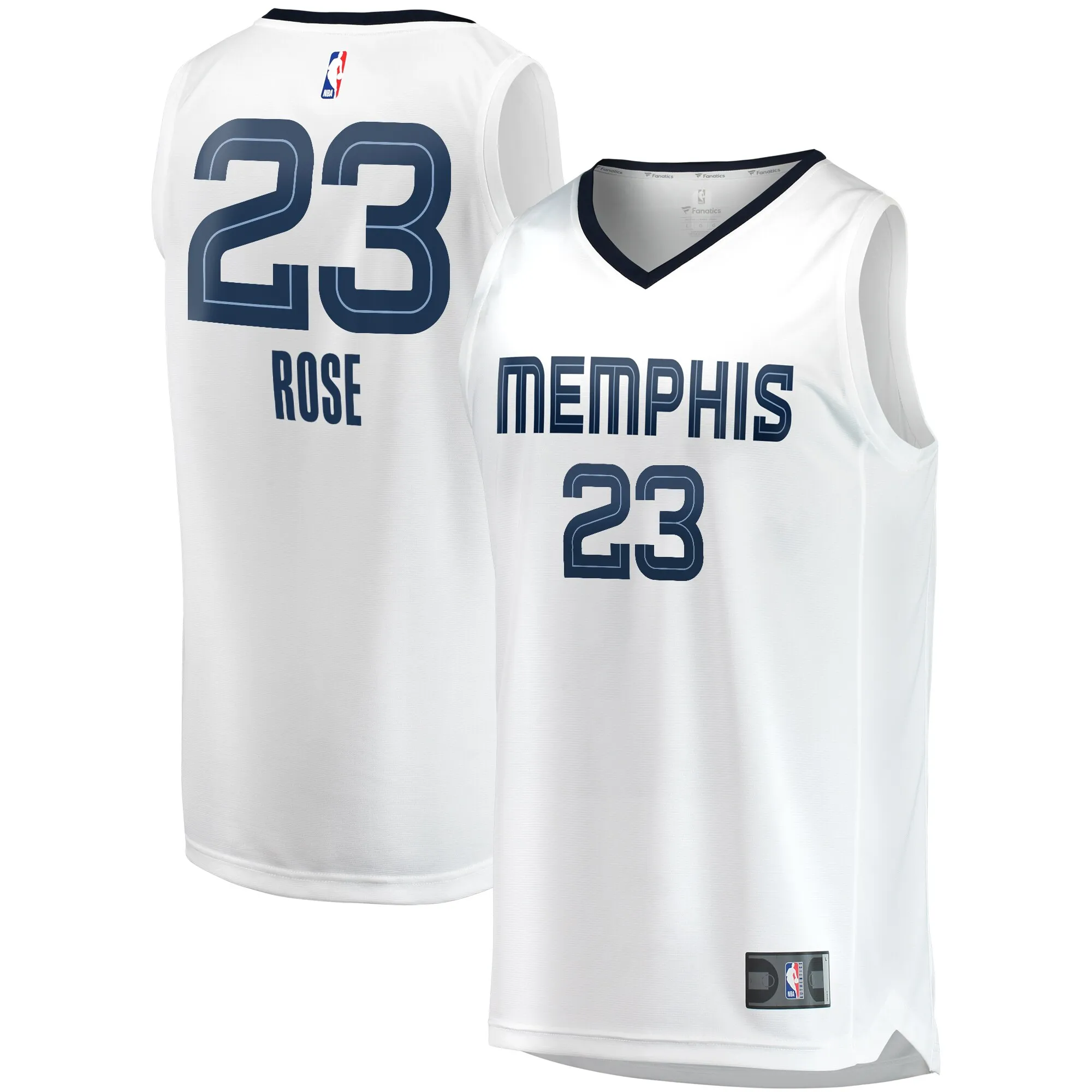 Derrick Rose Memphis Grizzlies Fanatics Men's Fast Break Player Jersey - Association Edition - White
