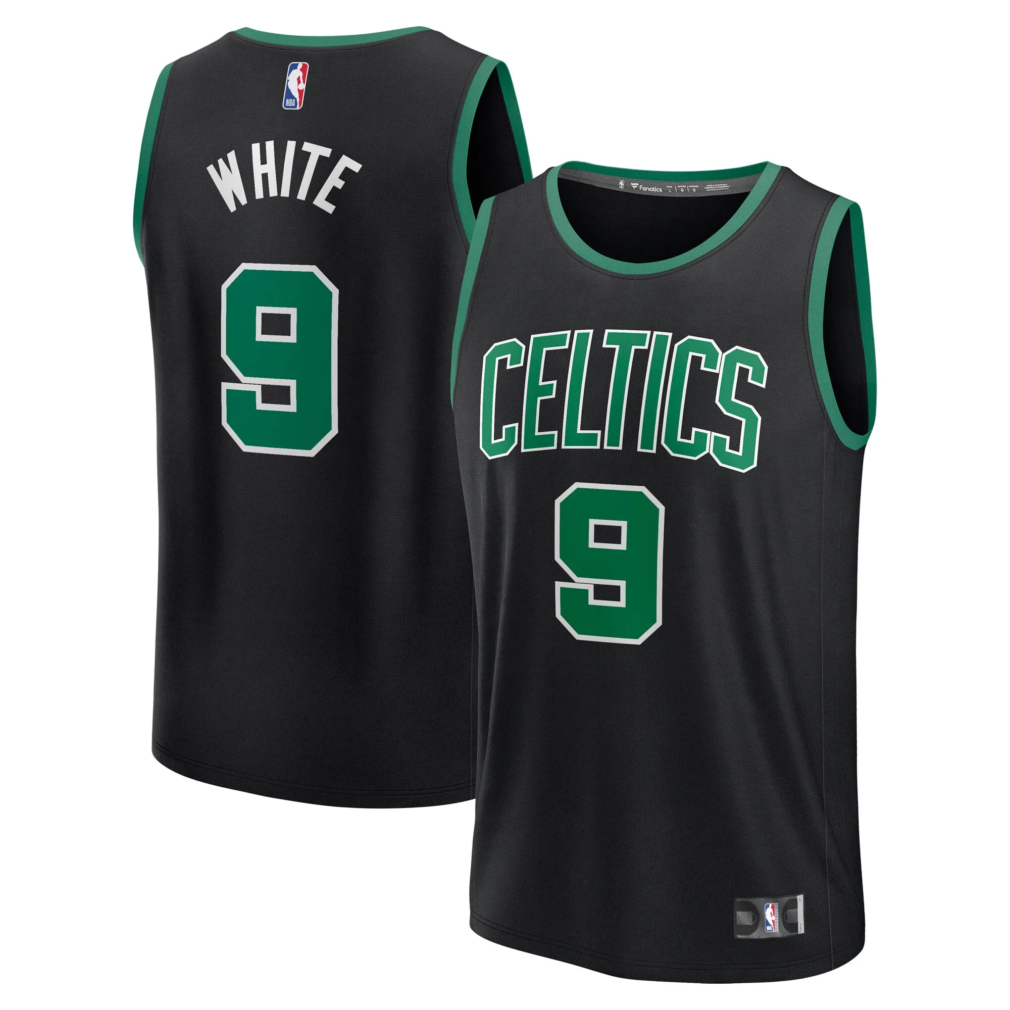 Derrick White Boston Celtics Fanatics Fast Break Replica Player Jersey - Statement Edition - Black