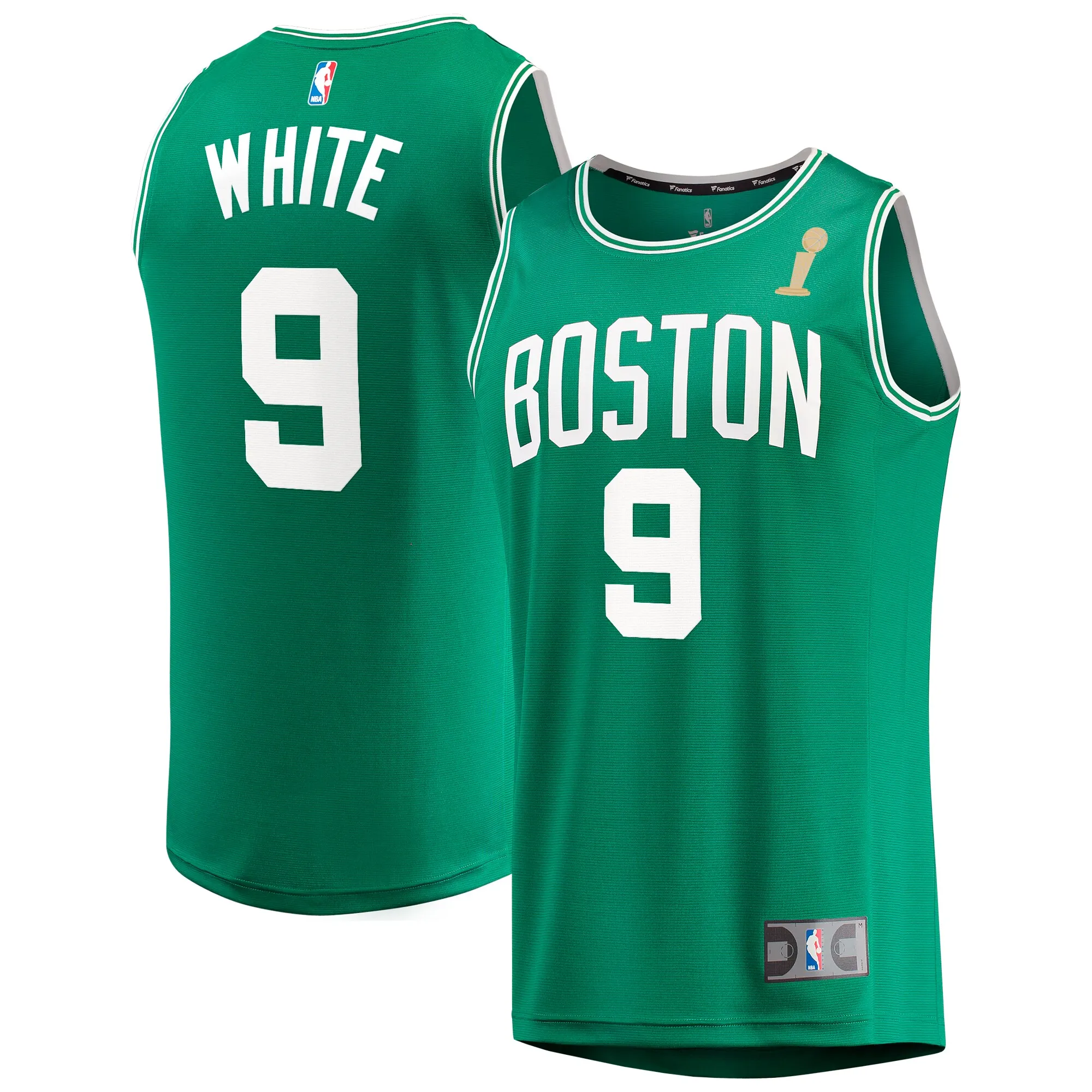 Derrick White Boston Celtics Fanatics 2024 NBA Finals Champions Fast Break Replica Player Jersey - Kelly Green - Icon Edition