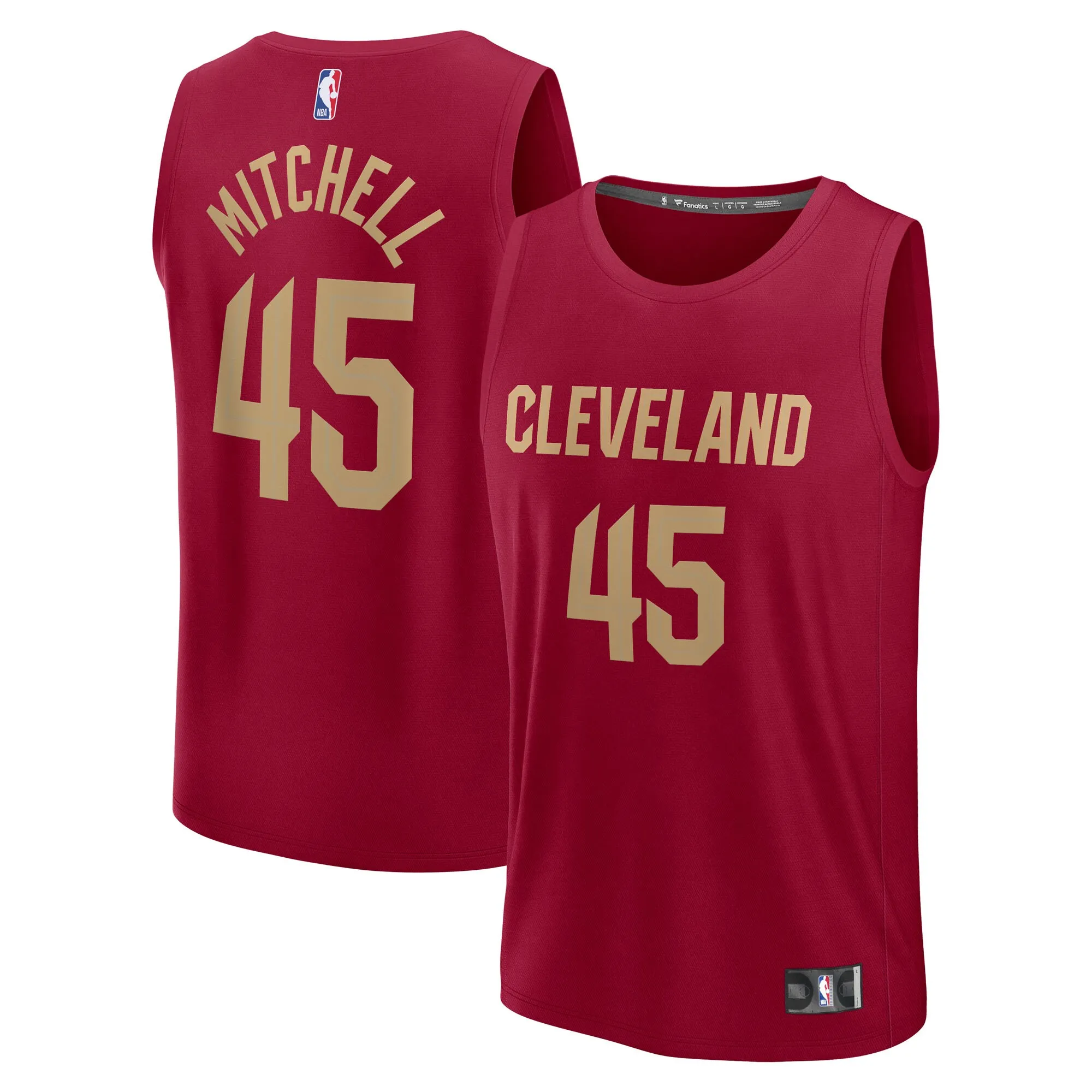 Donovan Mitchell Cleveland Cavaliers Fanatics Fast Break Replica Player Jersey - Icon Edition - Wine
