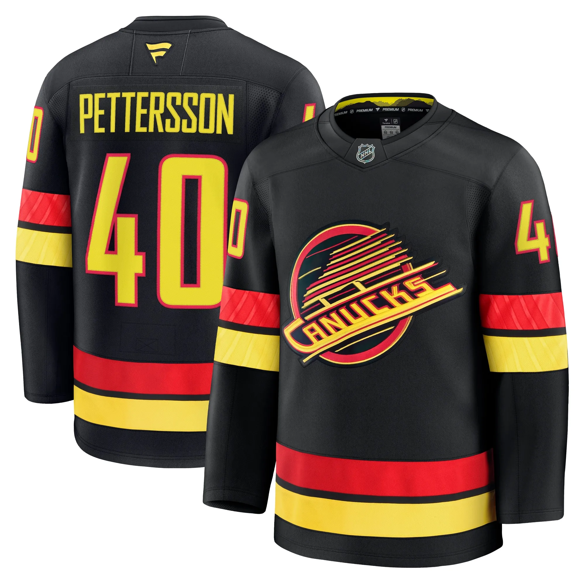 Elias Pettersson Vancouver Canucks Fanatics Alternate Premium Jersey - Black