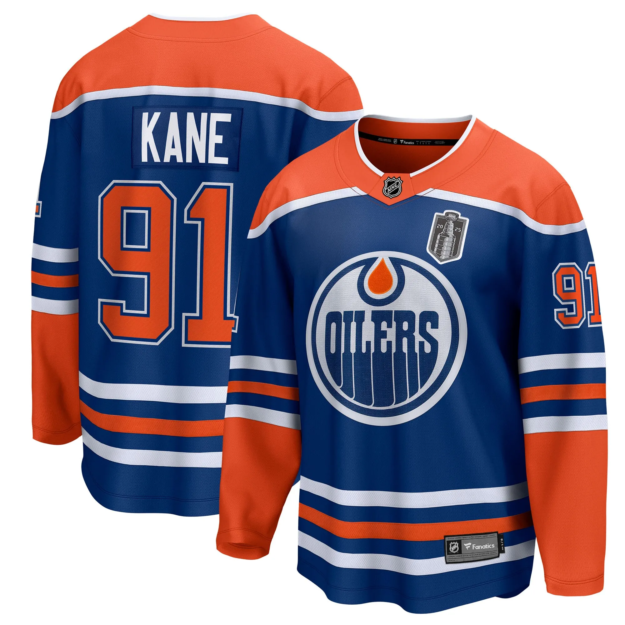 Evander Kane Edmonton Oilers Fanatics 2025 Stanley Cup Final Home Breakaway Jersey - Royal