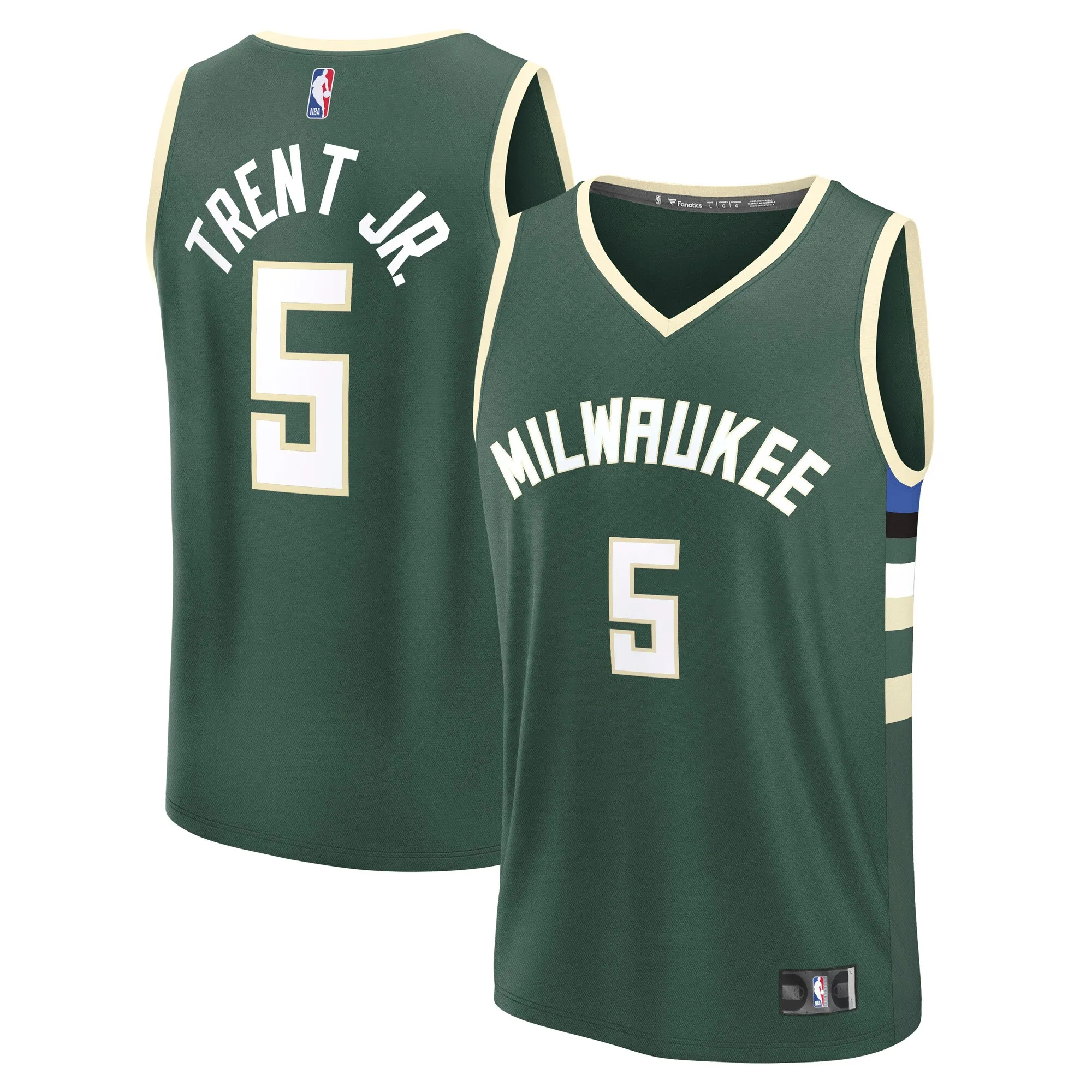 Gary Trent Jr. Milwaukee Bucks Fanatics Fast Break Replica Player Jersey - Icon Edition - Hunter Green