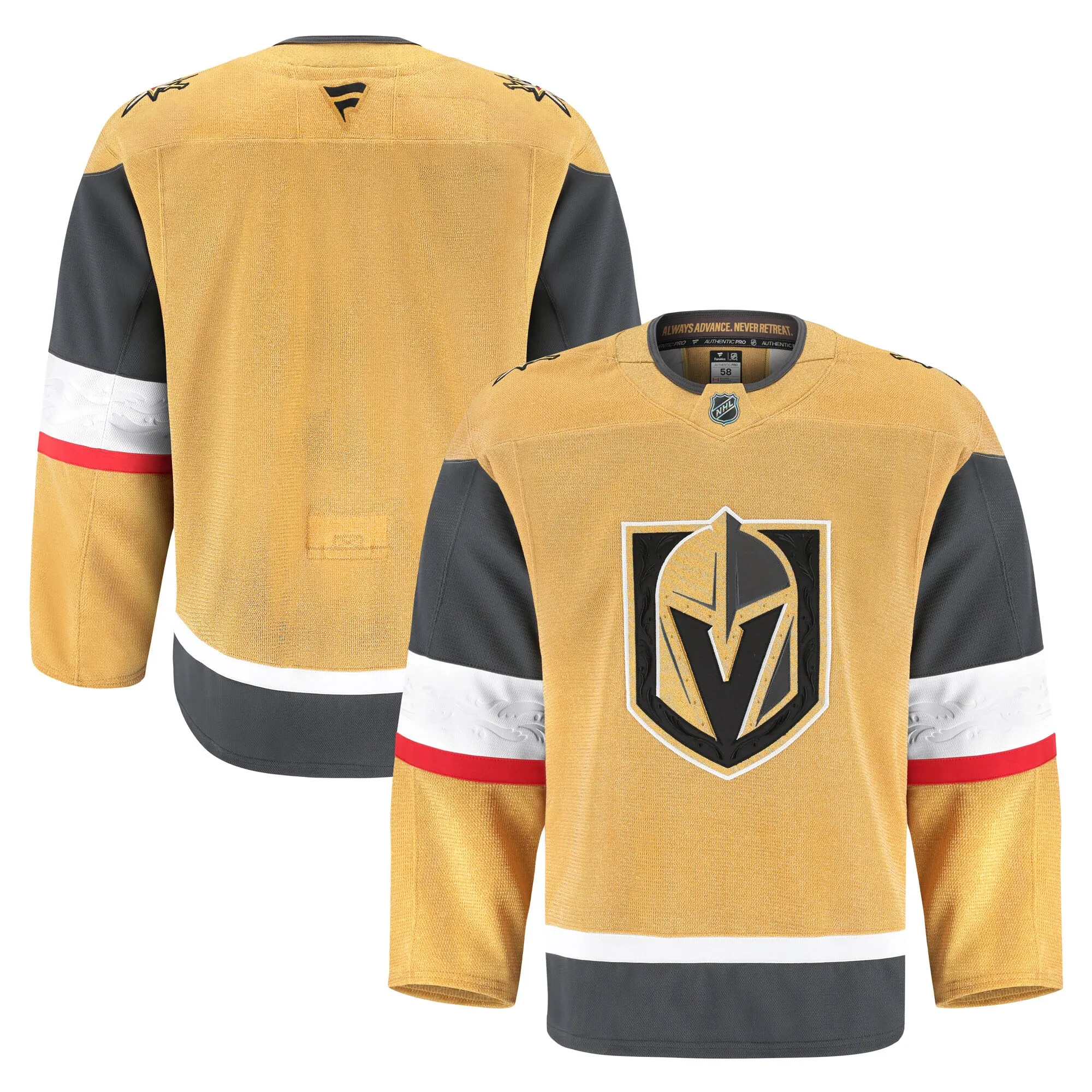 Vegas Golden Knights Fanatics Home Authentic Pro Jersey - Gold