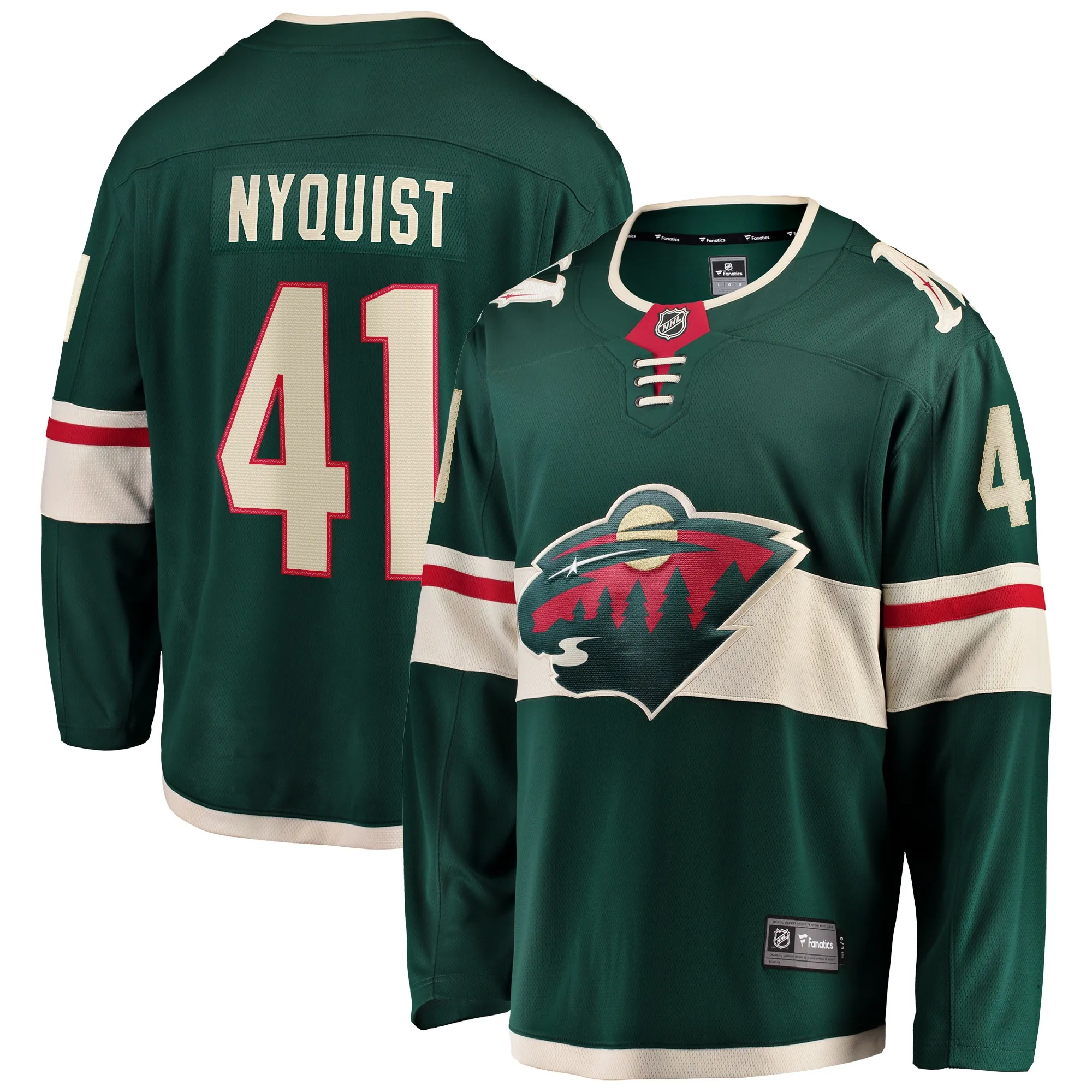 Gustav Nyquist Minnesota Wild Fanatics Home Breakaway Jersey - Green