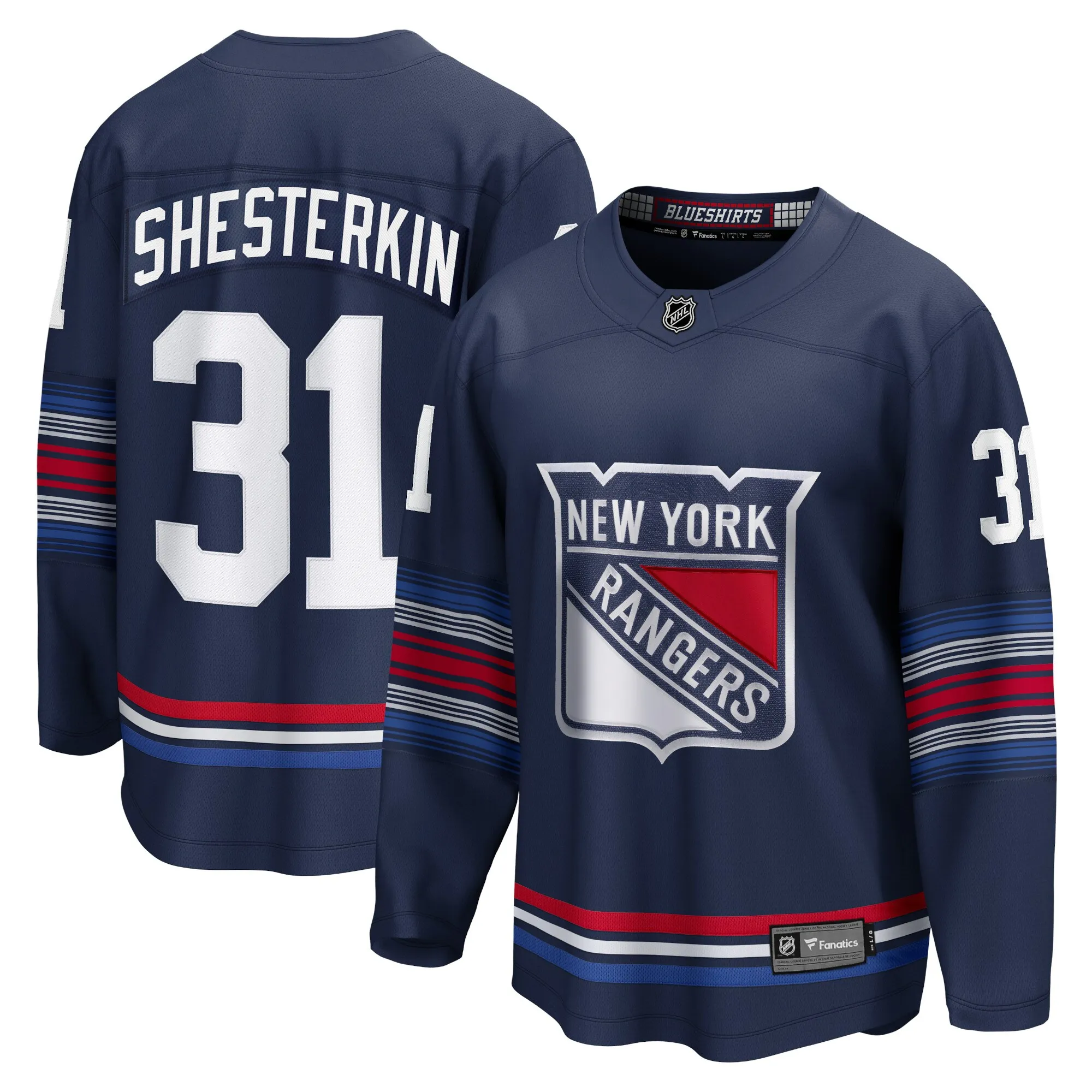 Igor Shesterkin New York Rangers Fanatics Alternate Premier Breakaway Player Jersey - Navy