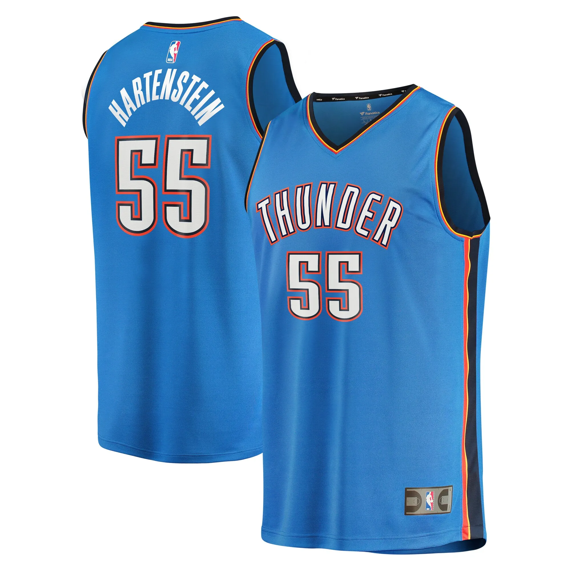 Isaiah Hartenstein Oklahoma City Thunder Fanatics Fast Break Replica Player Jersey - Icon Edition - Blue