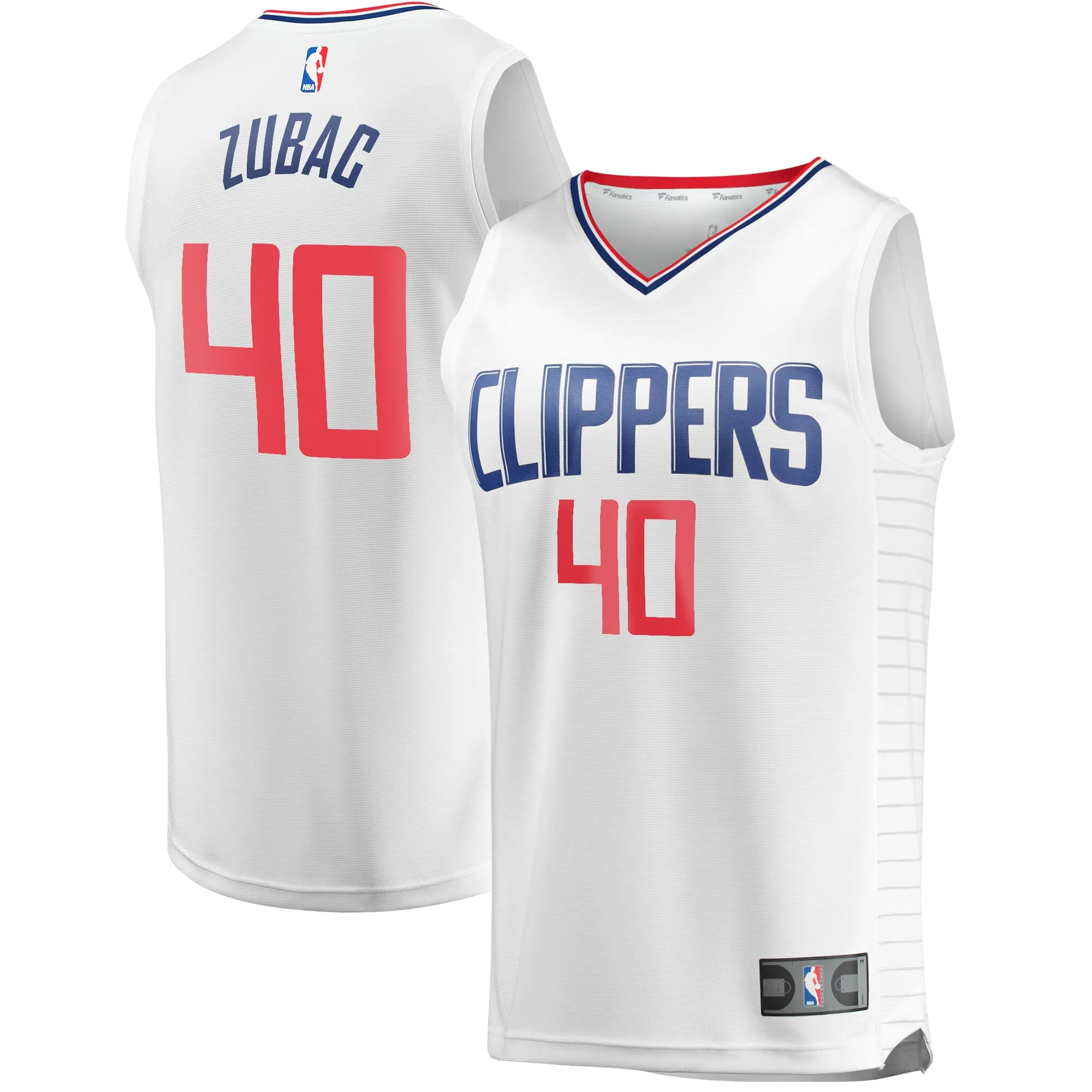 Ivica Zubac LA Clippers Fanatics Fast Break Player Jersey - Association Edition - White